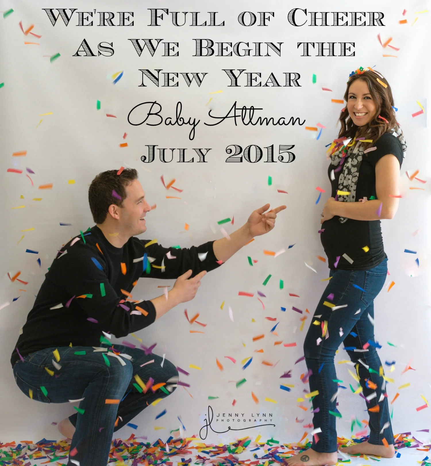 New Year's pregnancy announcement