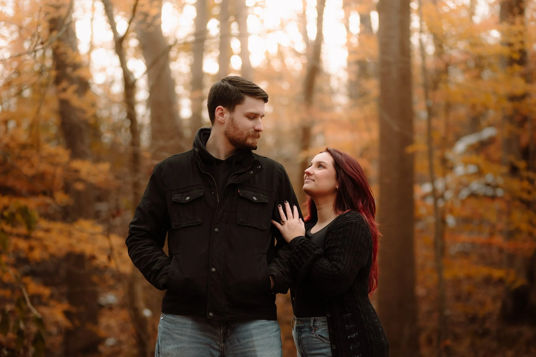 Fall Forest Engagement Session in Cincinnati | Kasyn and Luc