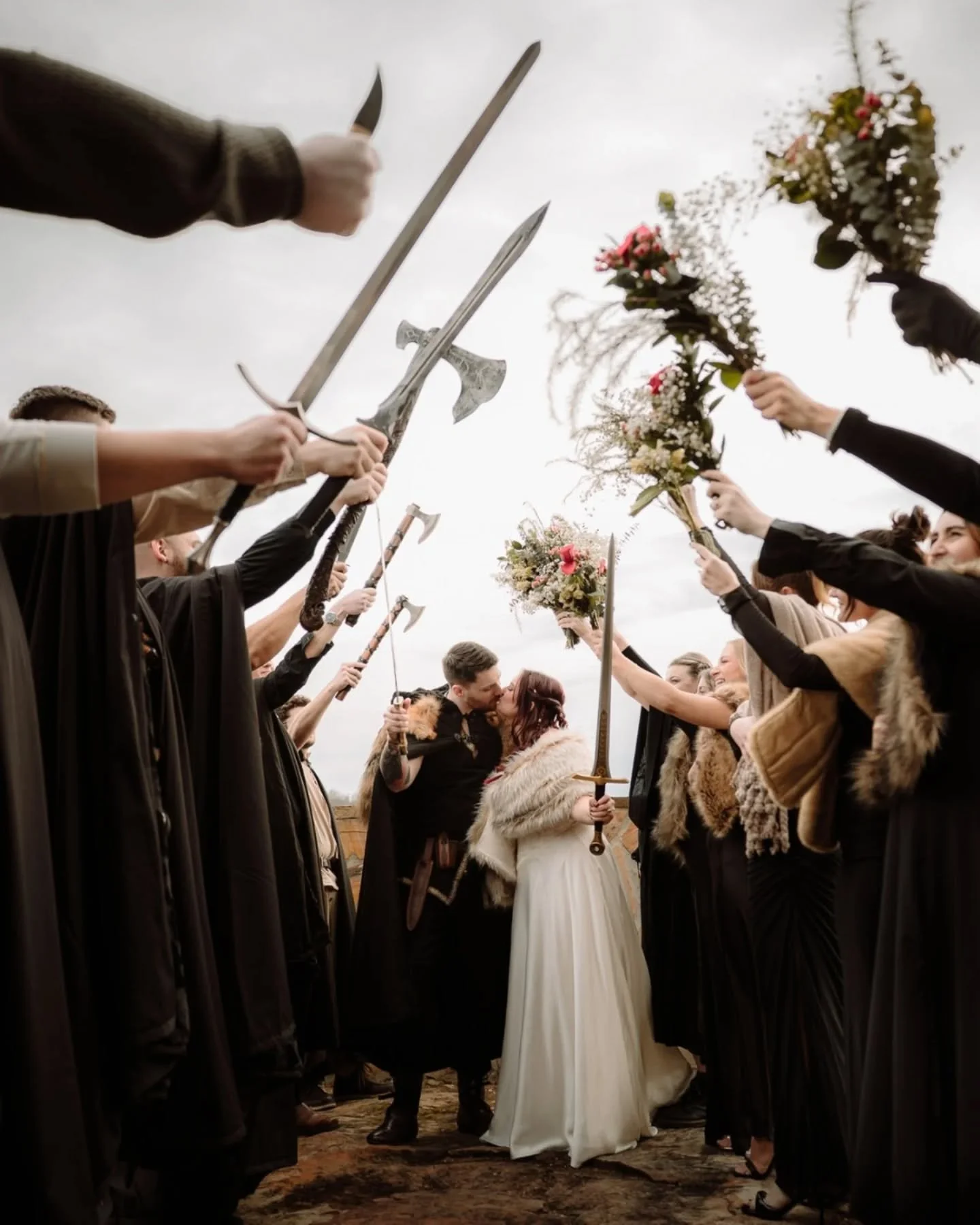 Kasyn and Luc's winter Game of Thrones and Vikings themed micro-wedding at Red River Gorge | Valentine's Day 2026

Kasyn and Luc rented a lodge overlooking the Gorge, and it made the perfect location for their ceremony and feast. Swords, axes, antler