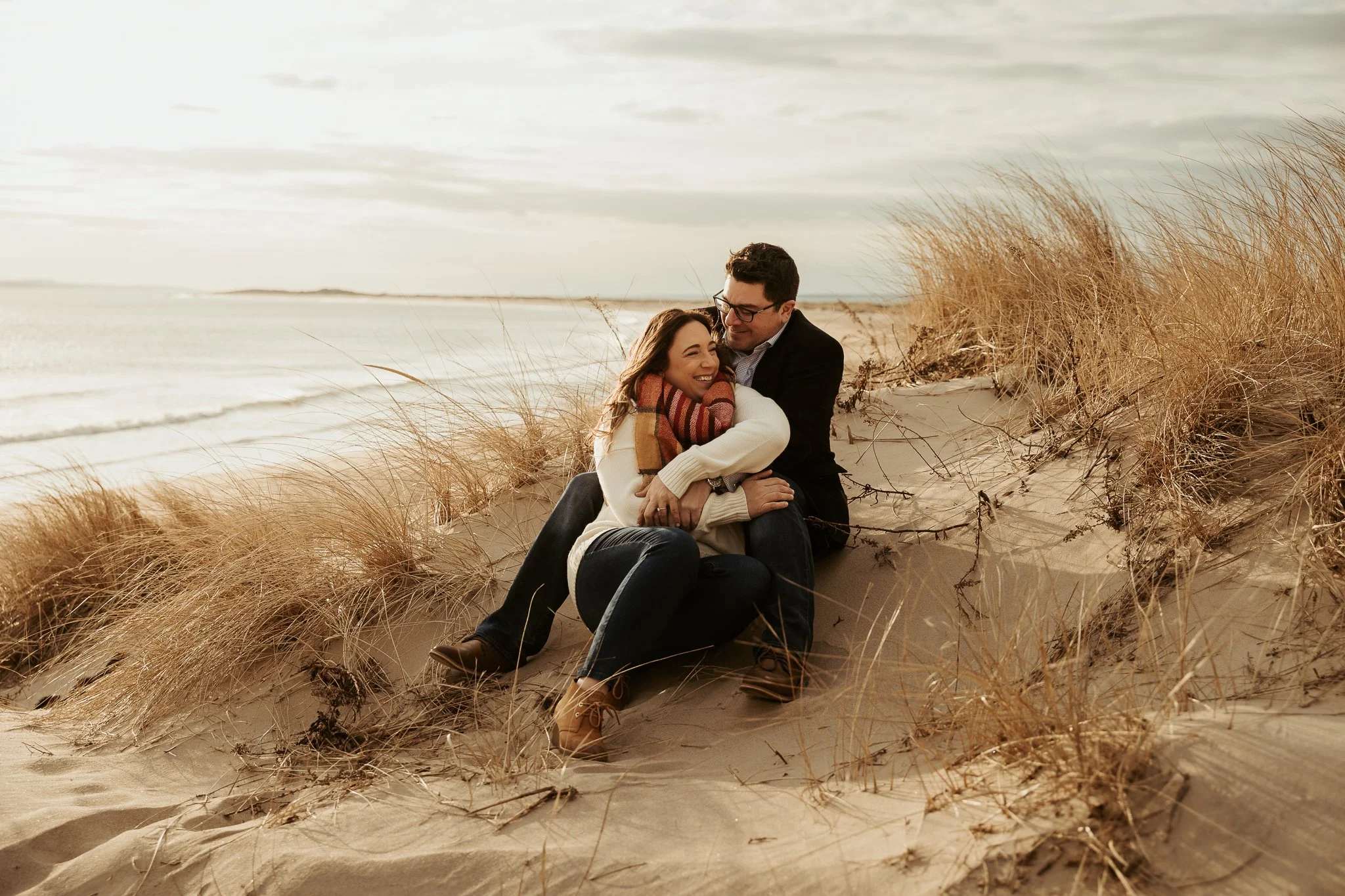 Napatree Point Rhode Island Beach Engagement Photos