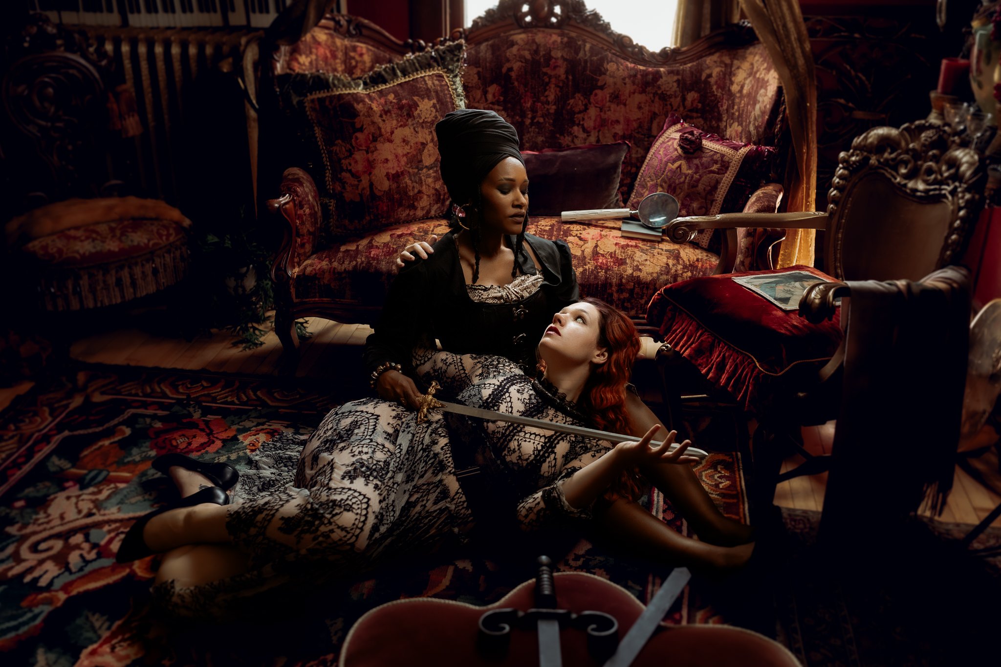 Dark Academia Fantasy Photography | The Ladies of the Crimson Serpent