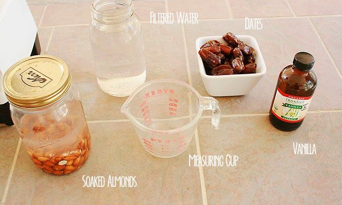 Ingredients for the Almond Milk
