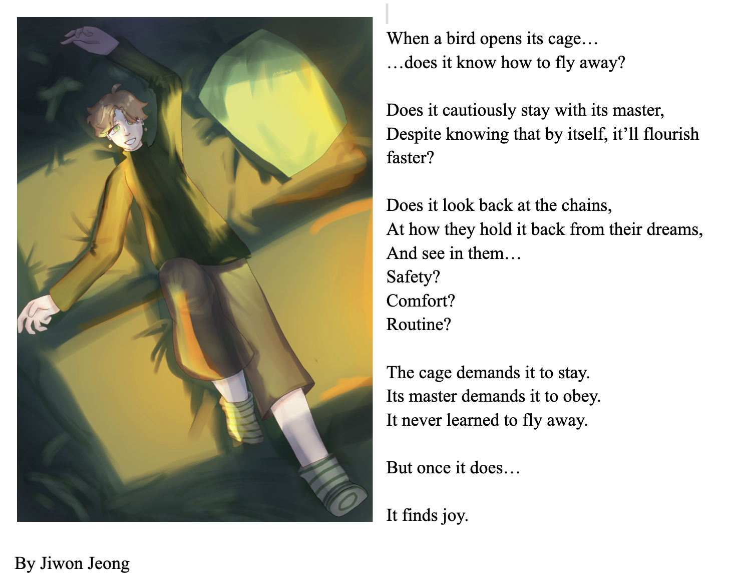 "Somehow, I Feel Free" - an OC comic by Jiwon Jeong