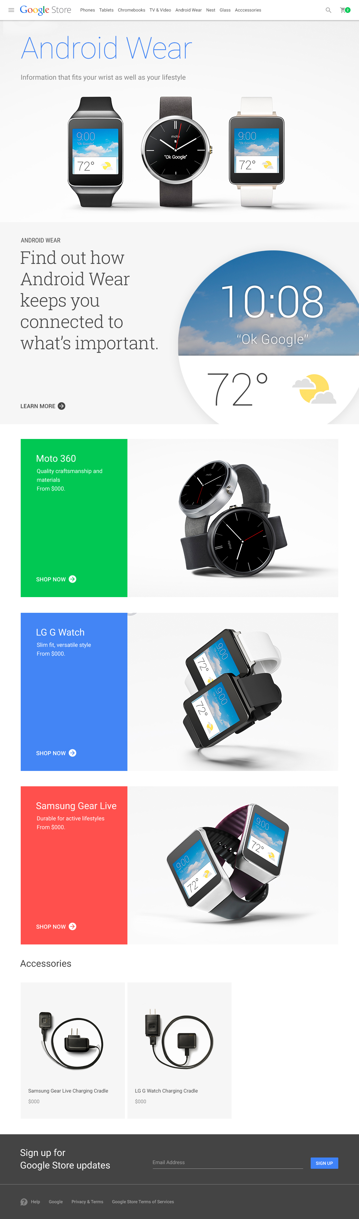 Android Wear Category Page
