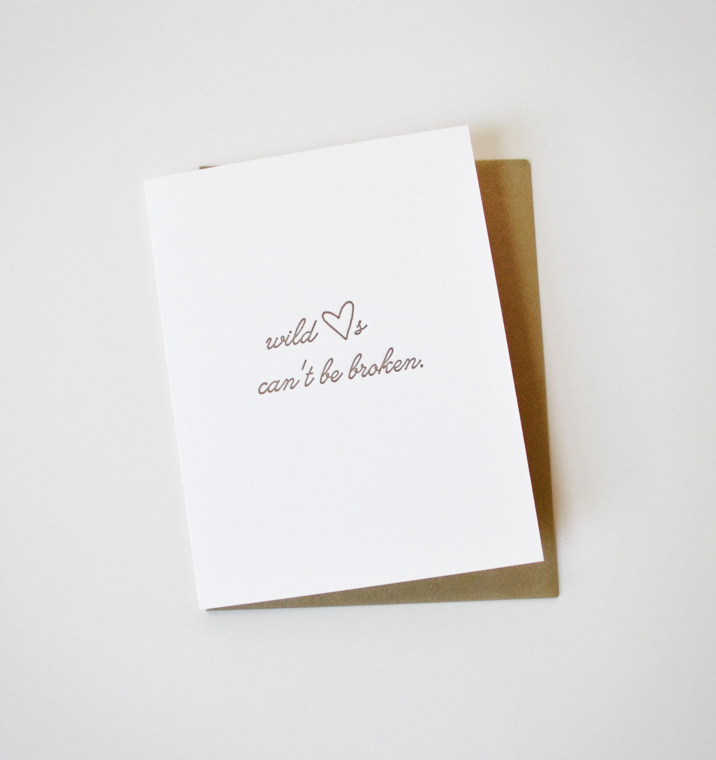 Wild Hearts Letterpress Card