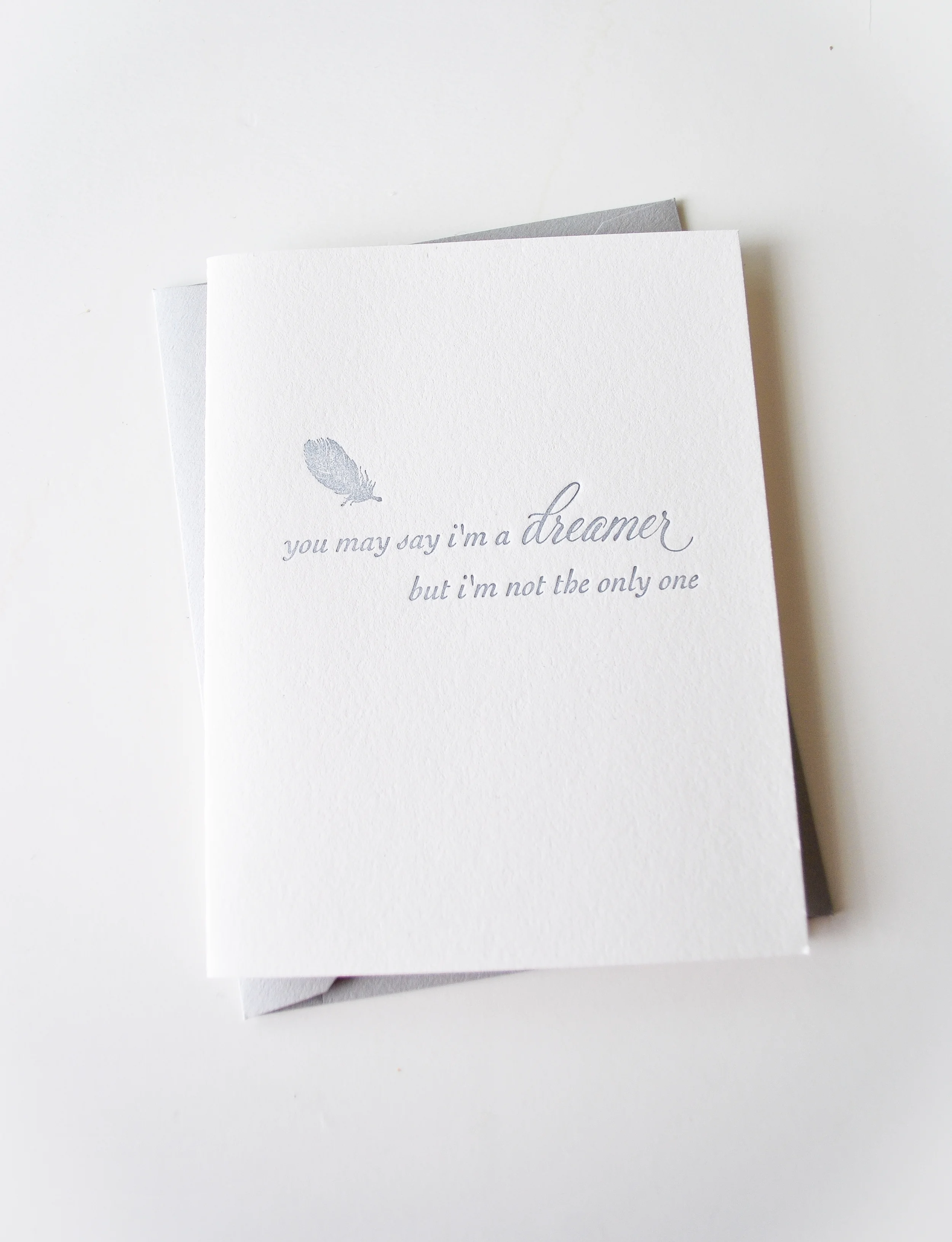 Dreamer Letterpress Card