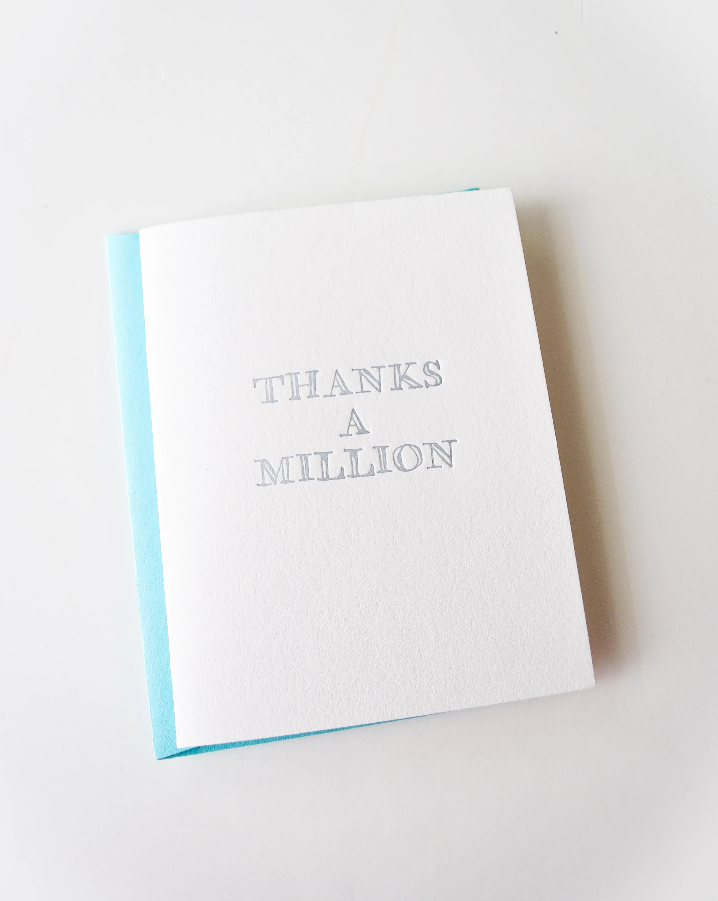 Thanks A Million Letterpress Card