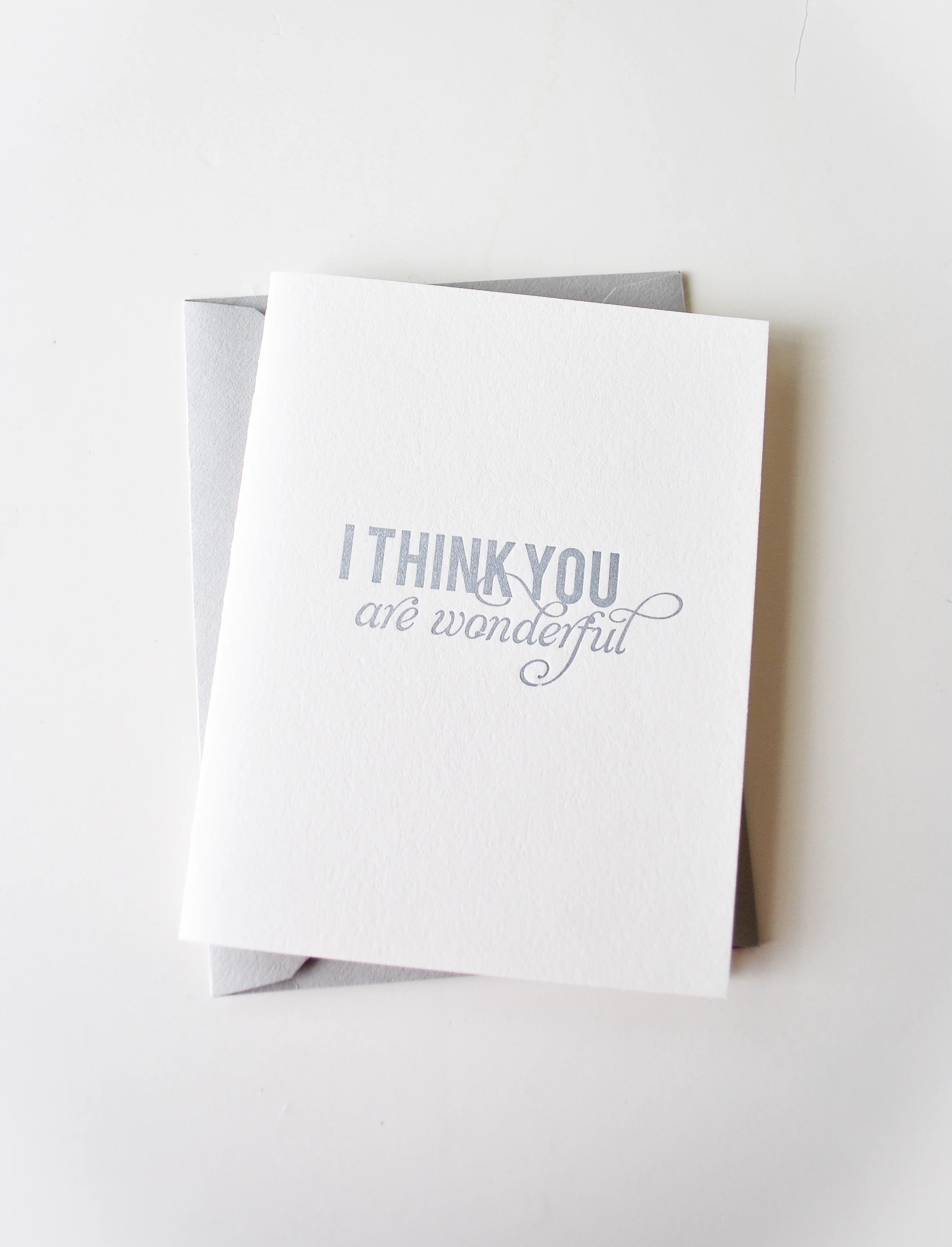 You Are Wonderful Letterpress Card