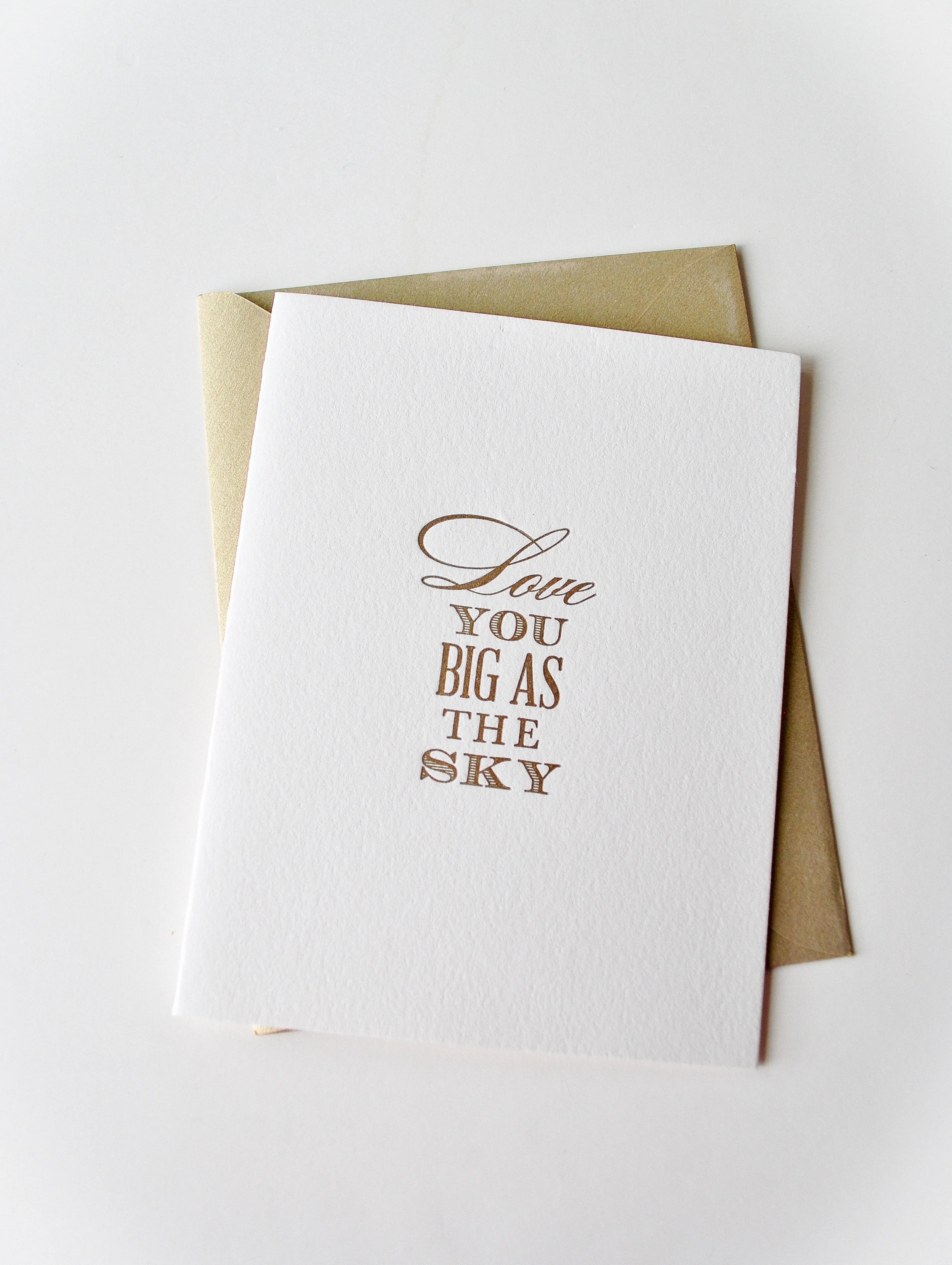 Big As The Sky Letterpress Card