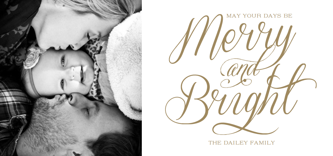 Merry and Bright Holiday Card