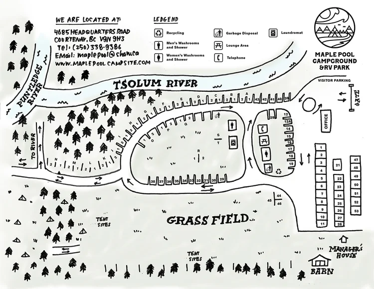 Macalpine Pool Maps Sites — Maple Pool Campground & RV Park