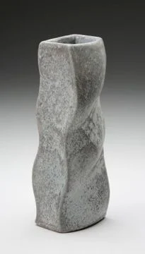 Erica Wurtz, Grey Vase, stoneware, cone 9, thrown and handbuilt, 9x3.5x4'', 2012