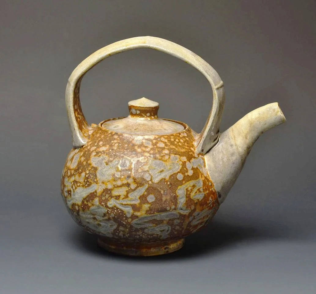 Mark Shapiro, Wood-fired, salt-glazed stoneware with slip, wax and glaze. 2014 