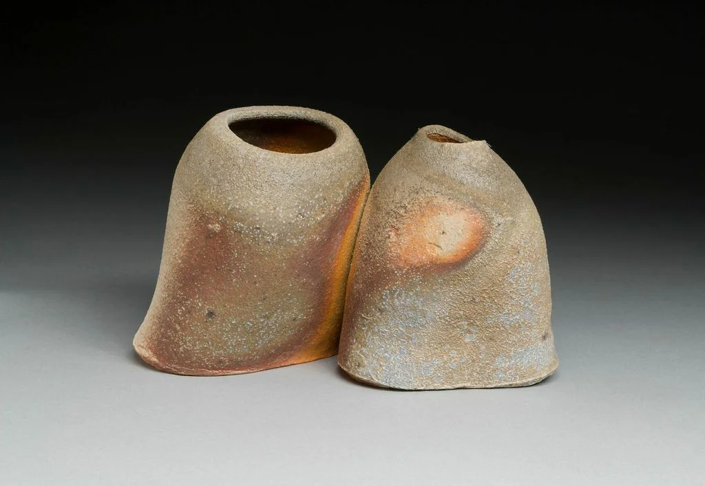 Karen Karnes, Two Pieces Joined, Medium, 2011, 5.5x6.7x3'', stoneware.