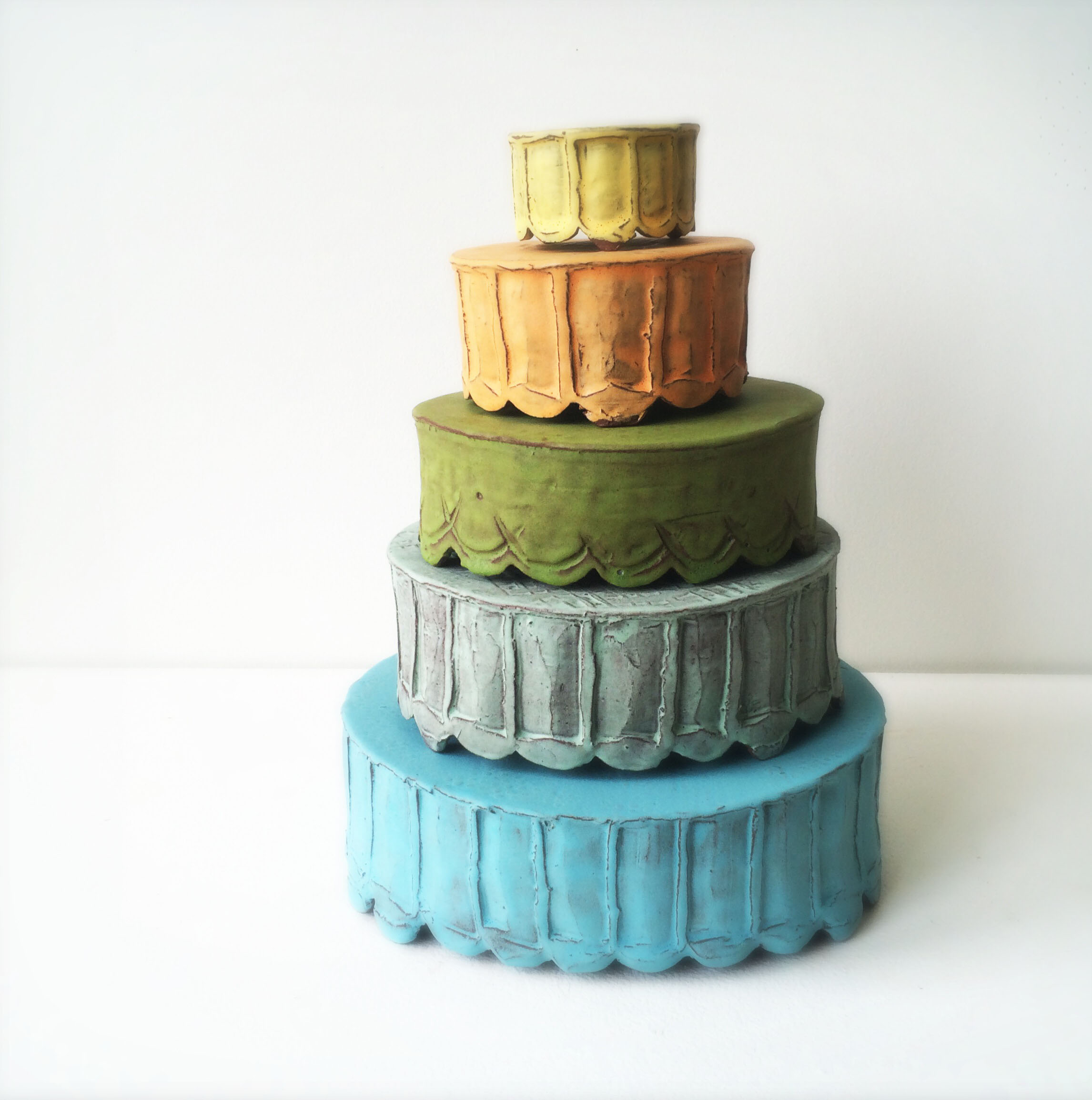 Sunshine Cobb, Cake Stands, 2015, hand built, cone 3
