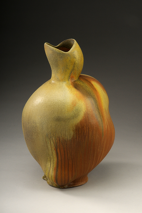 Chris Gustin, Vessel with Neck #1413, Stoneware, Anagama wood fired, 25x16x18, 2014