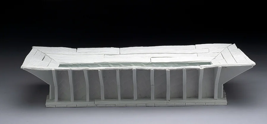 Bryan Hopkins, Bowl, 2014, porcelain, cone 10, 21''