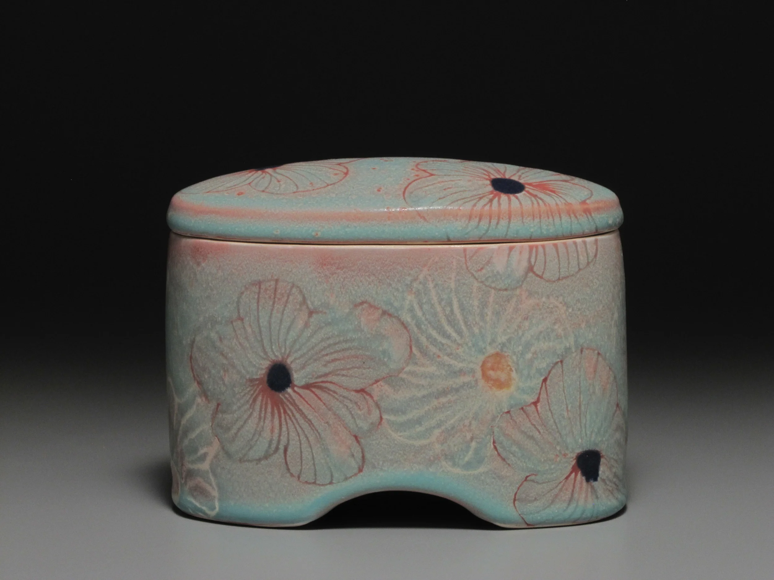 Donna Polseno, Box, Porcelain, slip cast, cone 5 ox, 5x6x4''