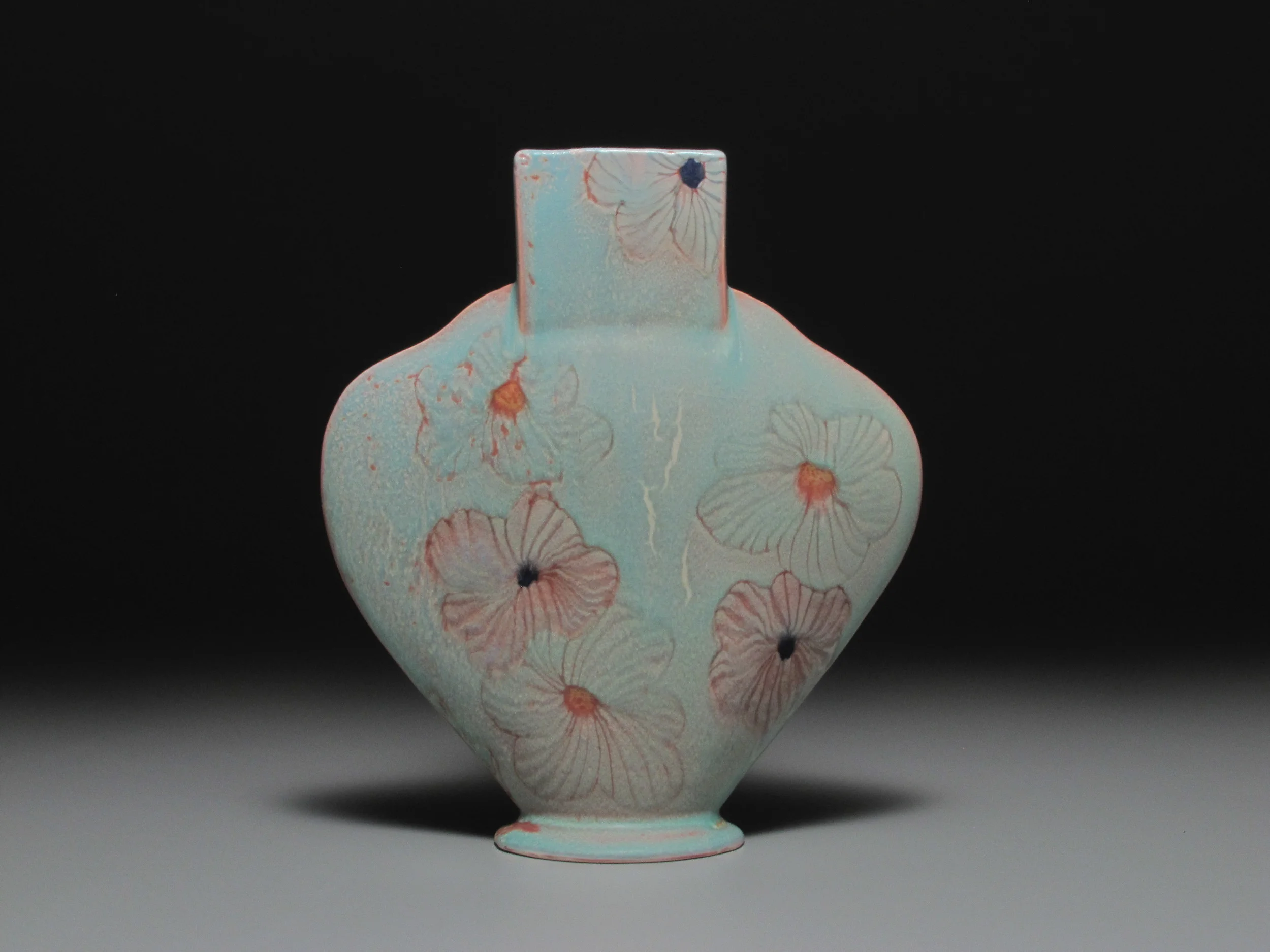 Donna Polseno, Vase, Porcelain, slip cast, cone 5 ox, 10x10x4''