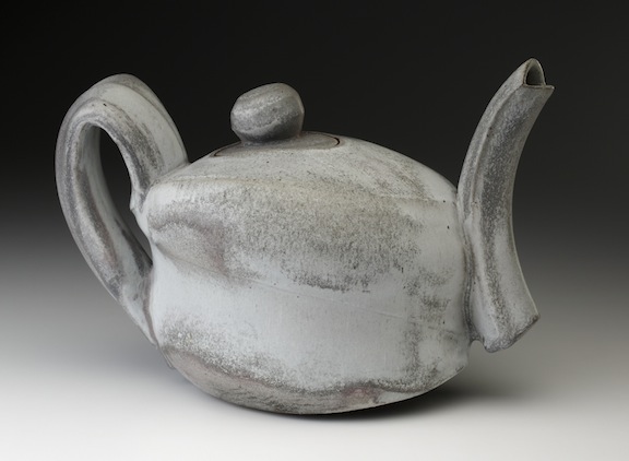Erica Wurtz, Untitled sculptural teapot, 7.5x10x6, stoneware, thrown, hand built, cone 9, 2014