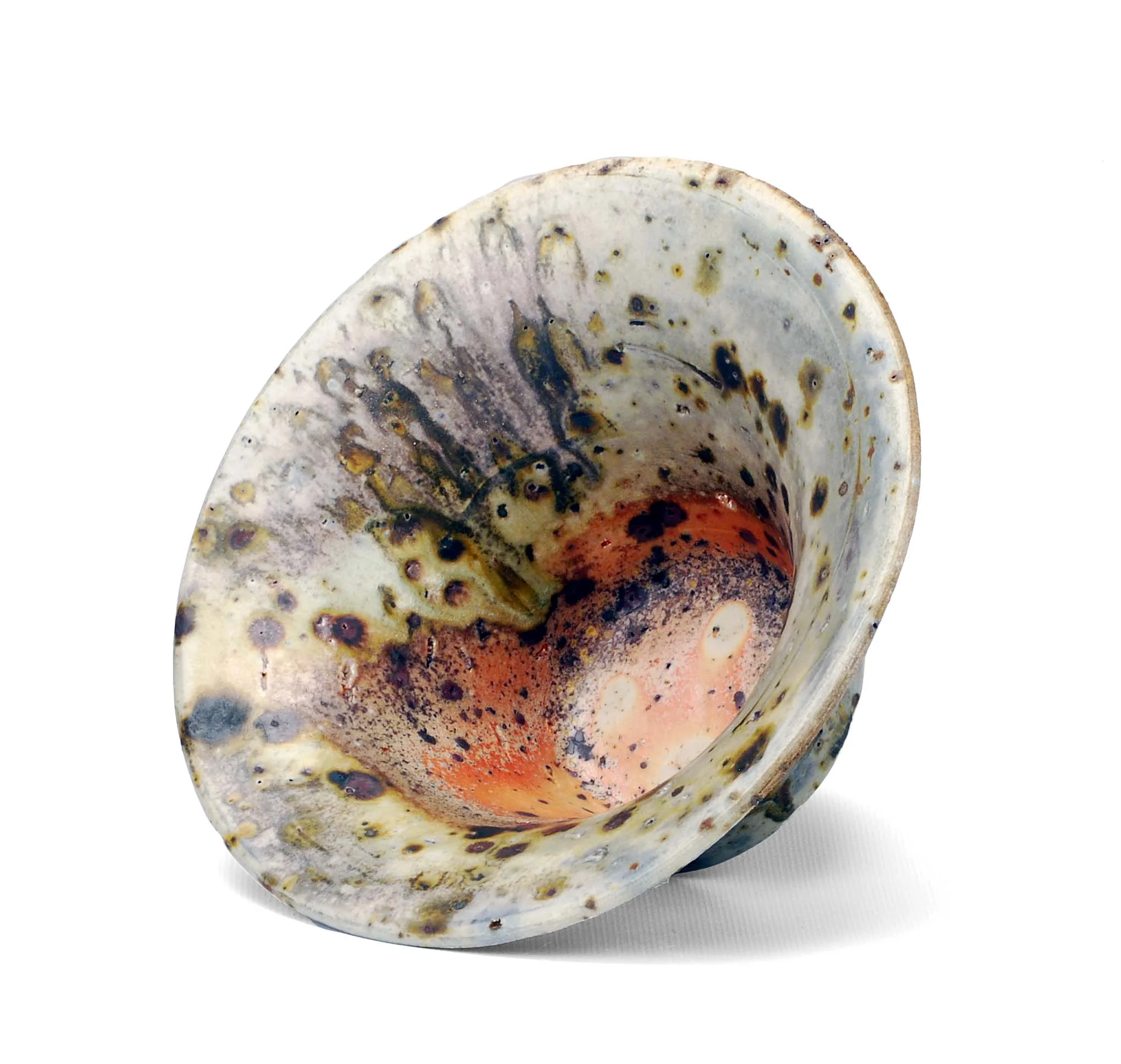 Perry Haas, Bowl, Woodfired porcelain, 4x8x8