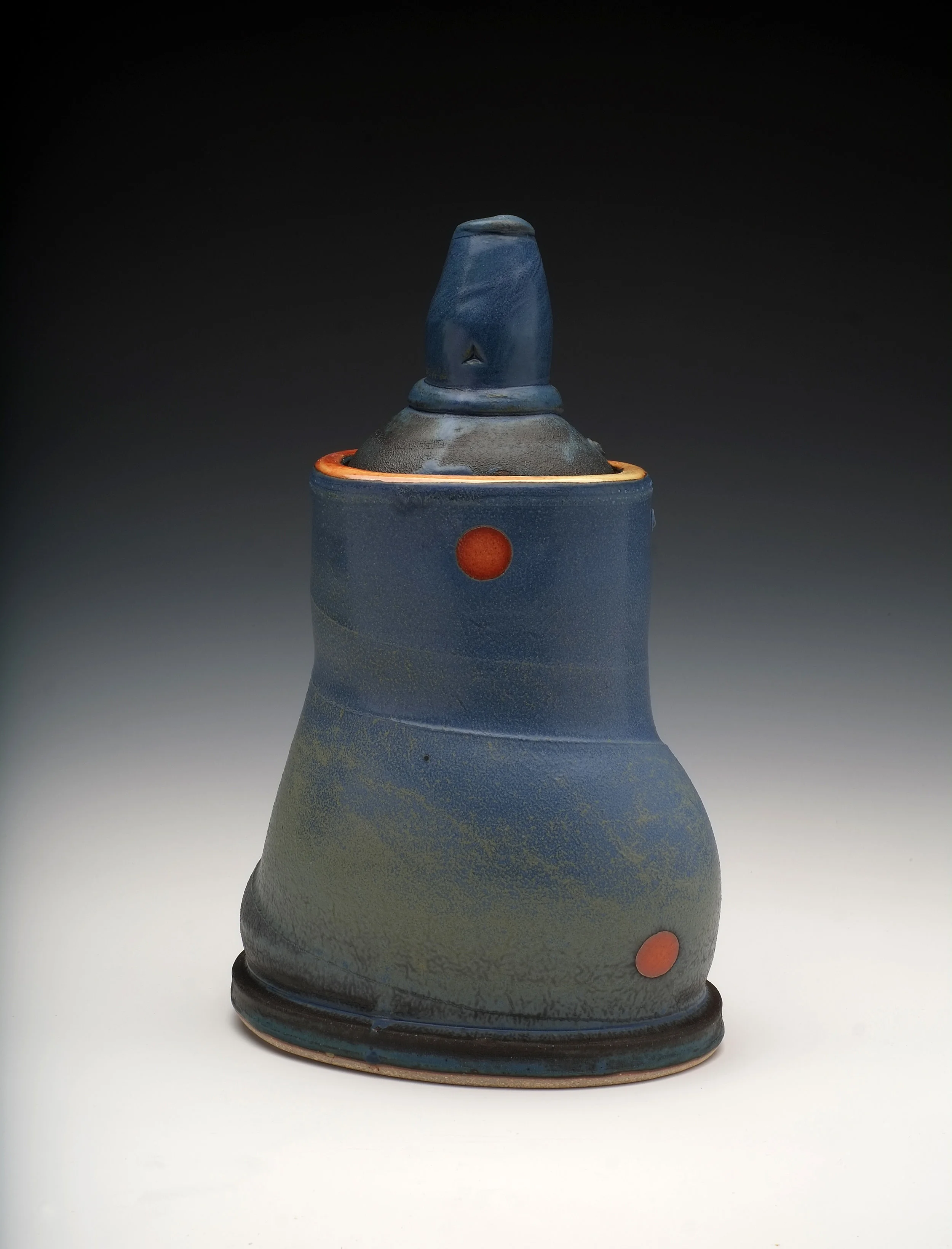 Nick Joerling, Altered Jar, Stoneware, wheel thrown/altered, gas reduction fired, cone 10, 7x4.5x4, 2015