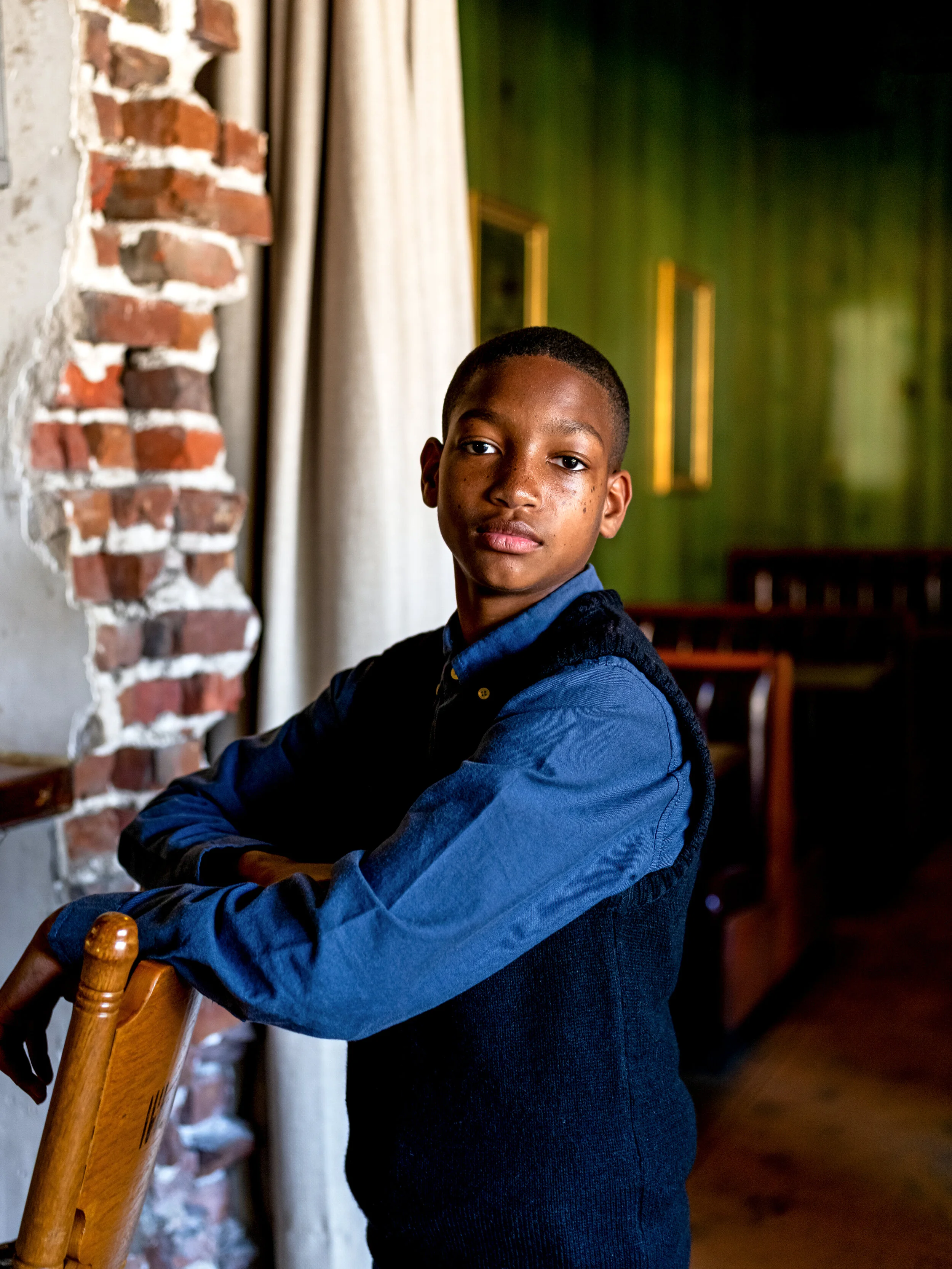  A young boy attends a reception in downtown Sumner following the rededication ceremony in Tallahatchie County. 