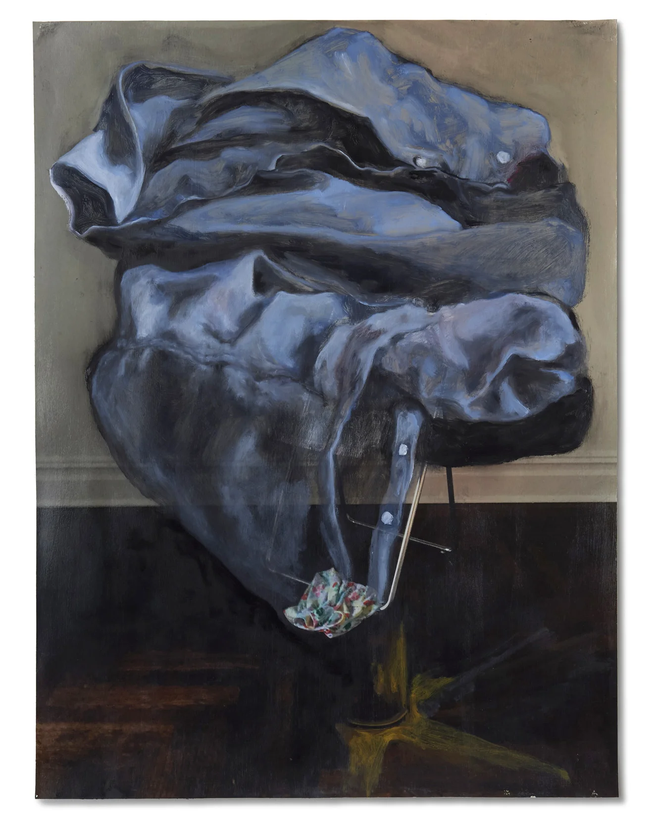 Shirt in the Living Room Oil on archival inkjet print 26x24