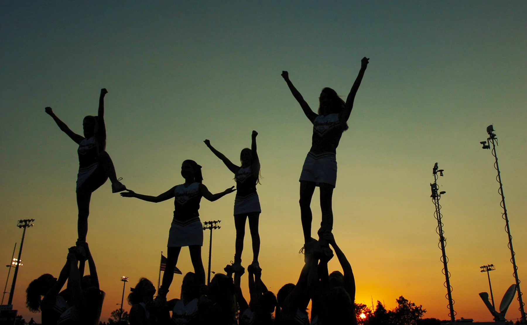  Nease cheerleaders practice Friday night, October 6, 2006 before the game against St. Augustine High. by MADELYN TROYANEK, madelyn.troyanek@staugustinerecord.com 