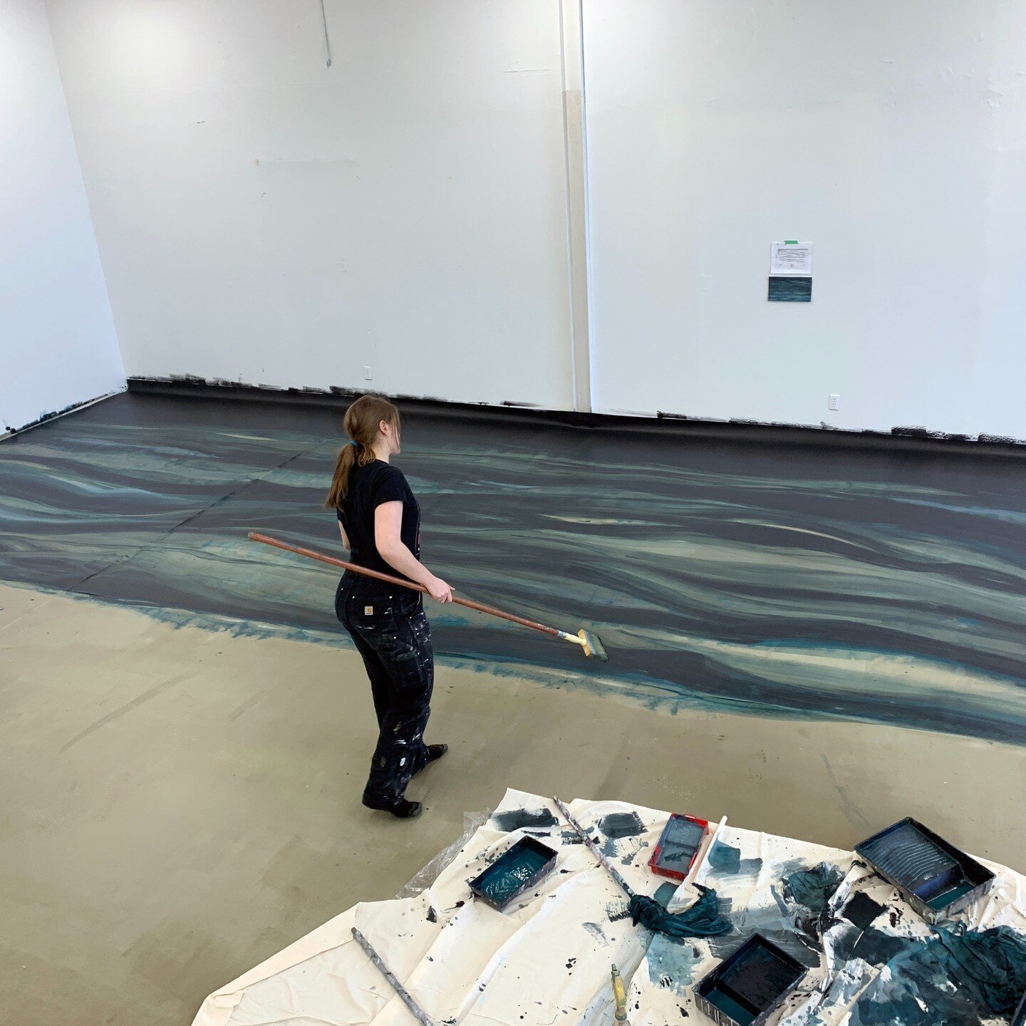 Another Must See: Of The Sea 
(A co-production of Obsidian Theatre + Tapestry Opera shown at the Bluma Appel Theatre). 
It's a short run and ends April 1st. 
McWood painted the 24' x 48' scenic floor. The roiling sea!
#tapestryopera #ofthesea #scenic