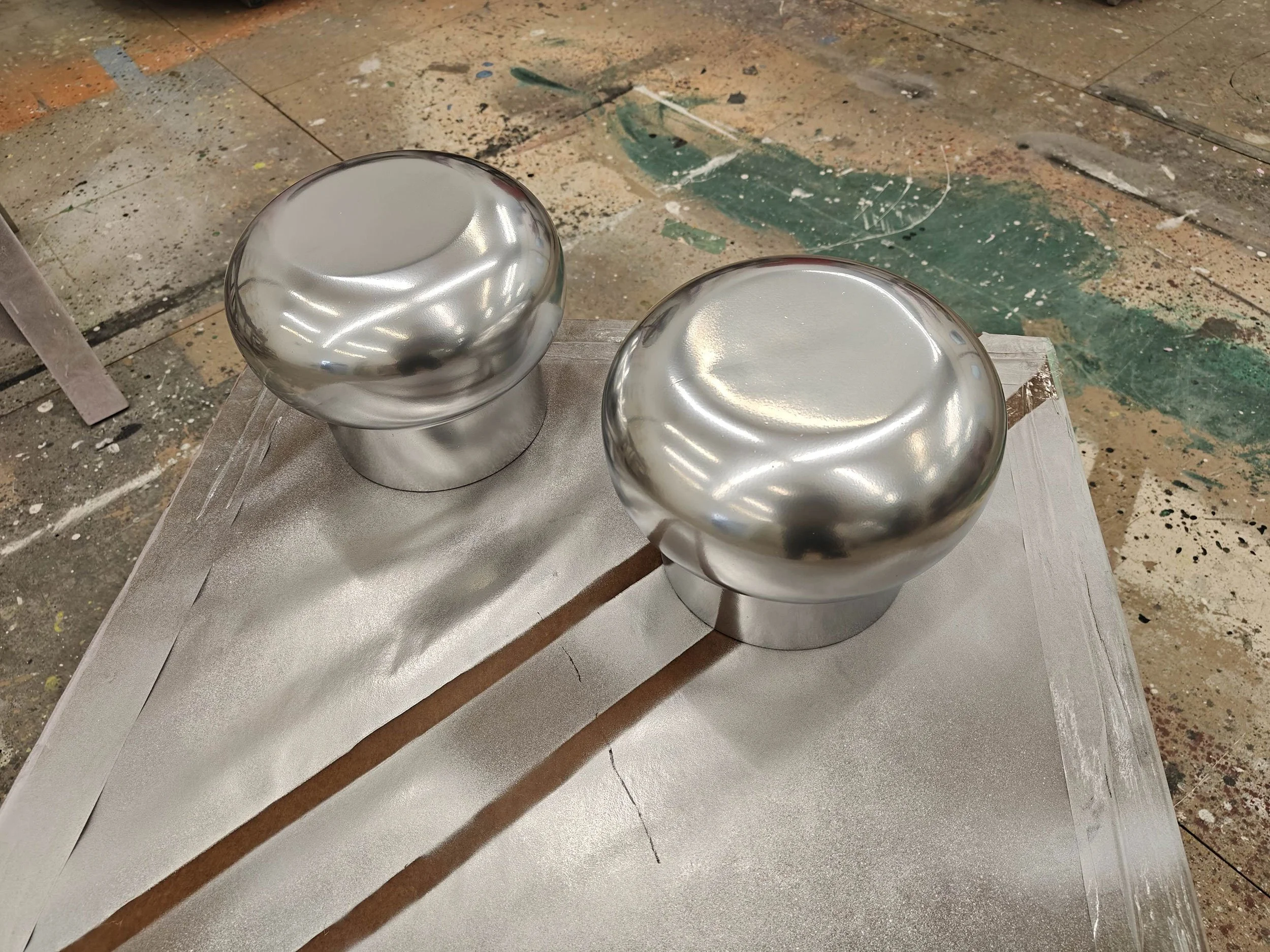 Various custom components under construction by McWood for the Jo Malone London English Pear pop-up at The Well in Toronto.
