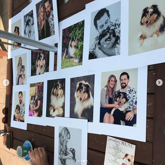 family with dog photograph