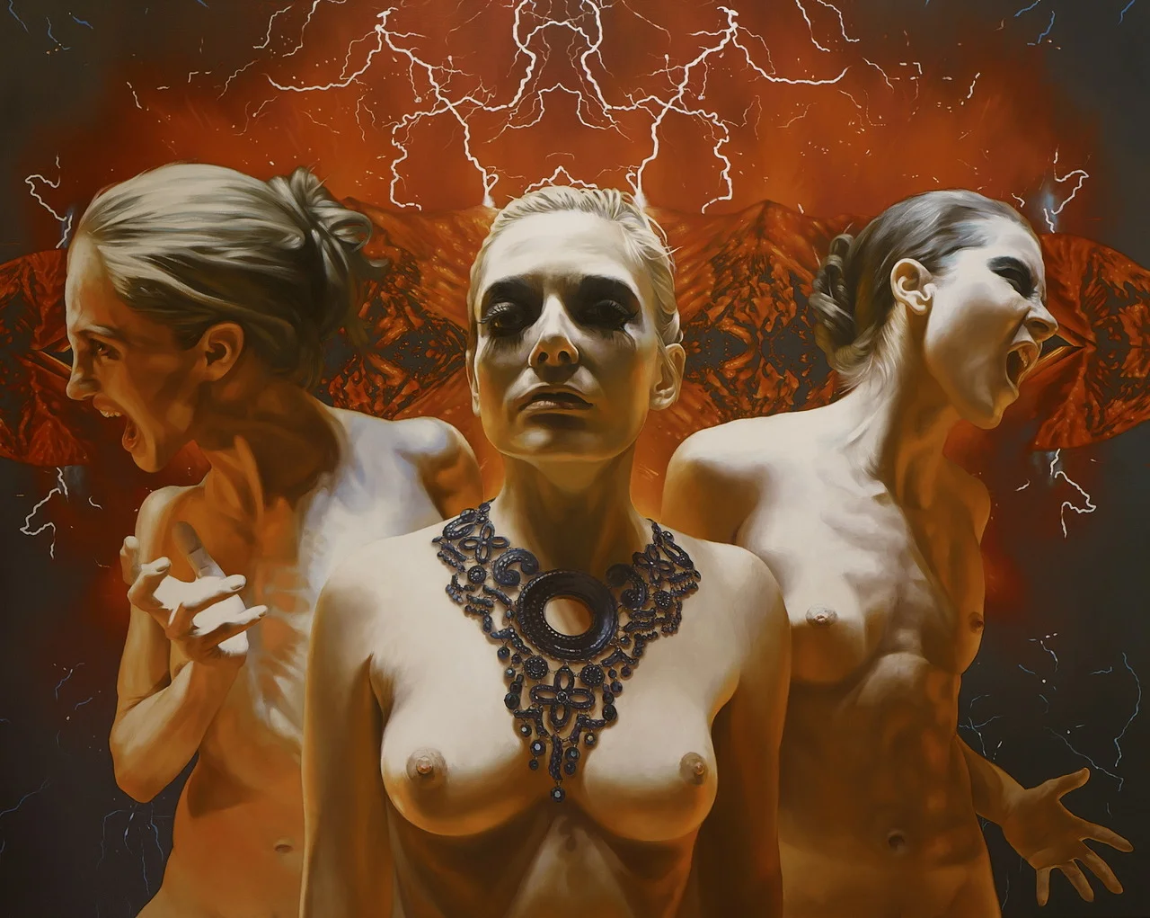 THE DEATH OF RAVE ( Walpurgisnacht) 48 x 60 inches, Oil on Canvas, 2012