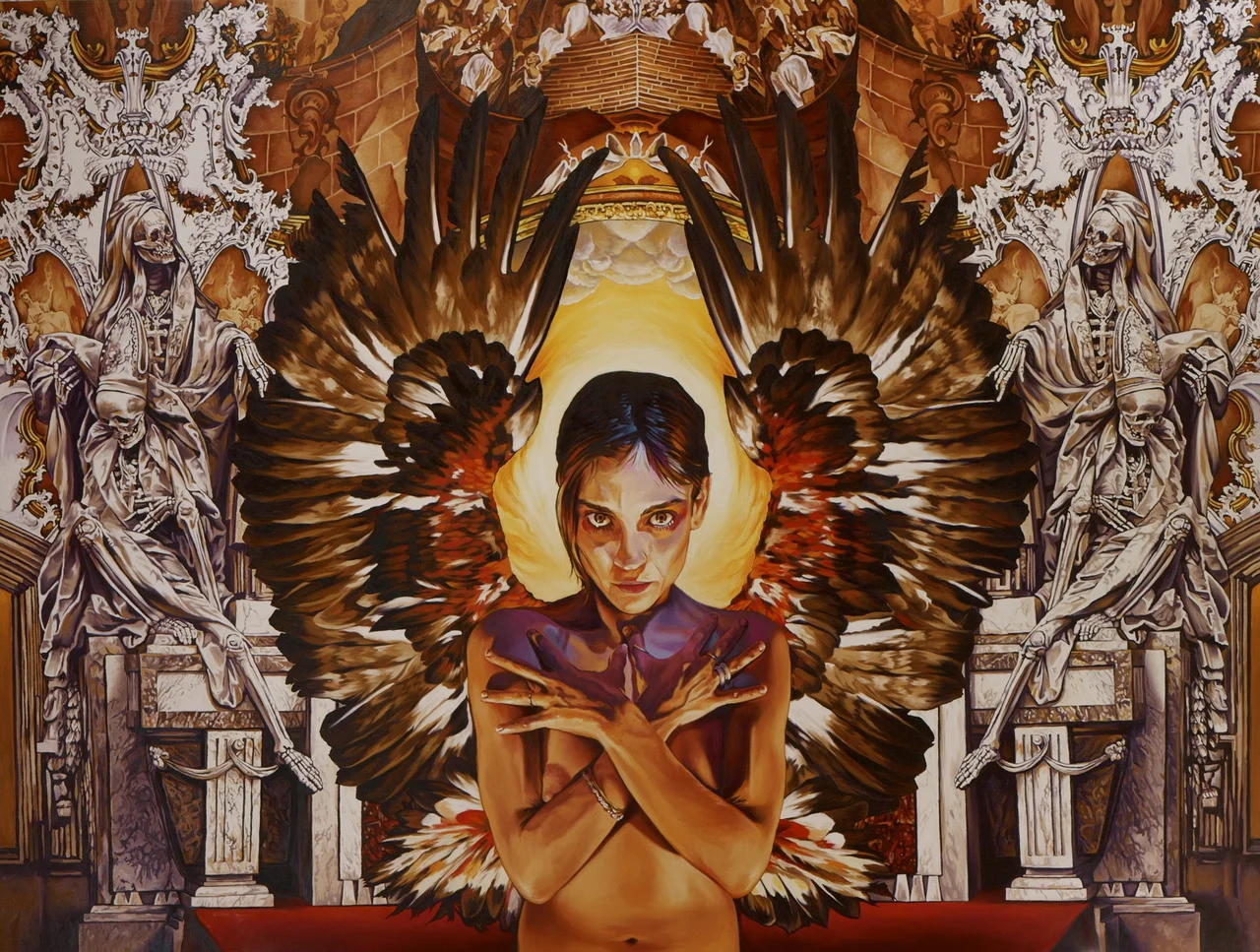 THE ART OF DYING WELL ( Ars Moriendi) 60 x 80 inches, Oil on Canvas, 2009