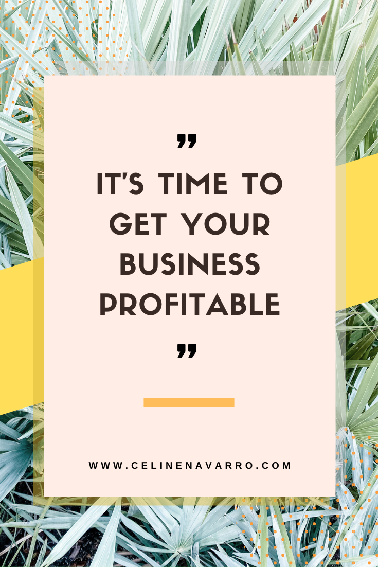IT'S TIME TO GET YOUR BUSINESS PROFITABLE