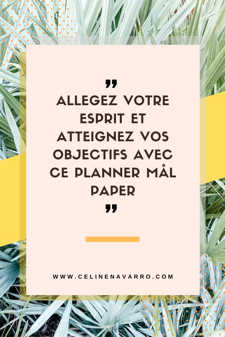 ALLEGEZ VOTRE ESPRIT ET ATTEIGNEZ VOS OBJECTIFS AVEC CE PLANNER MÅL PAPER