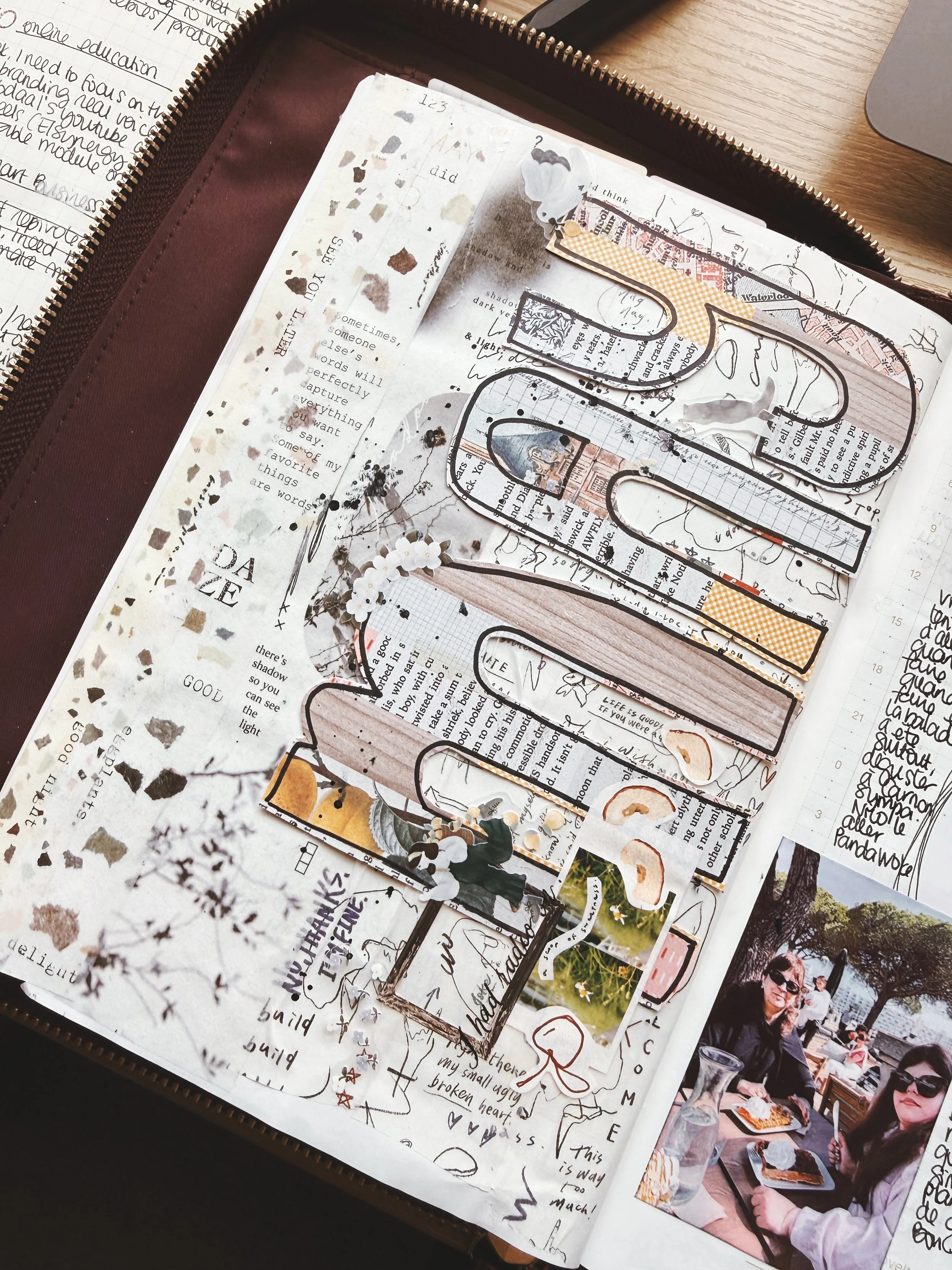 céline navarro messy Hobonichi art journal