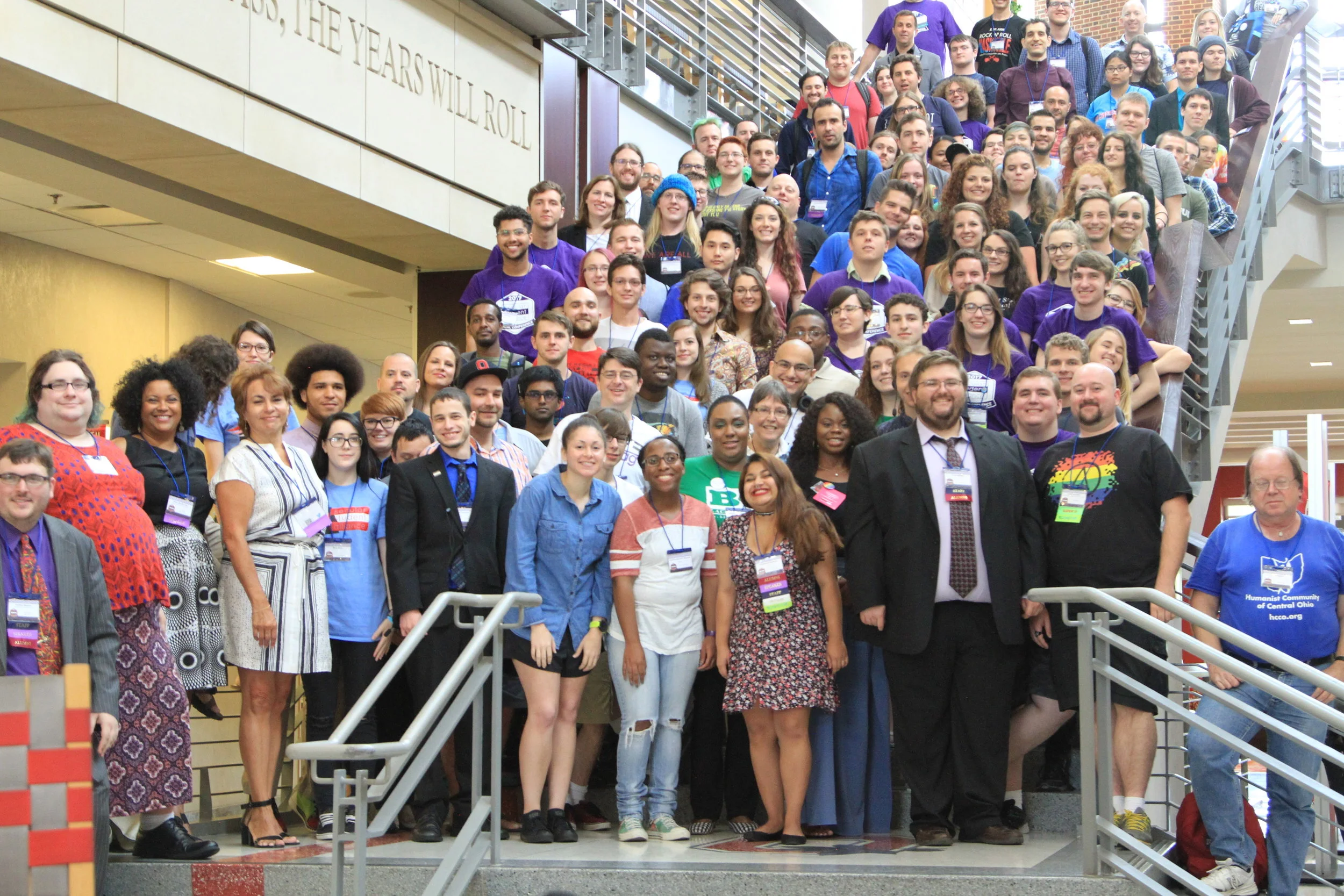 SSA Con attendees pose for their annual staircase photo