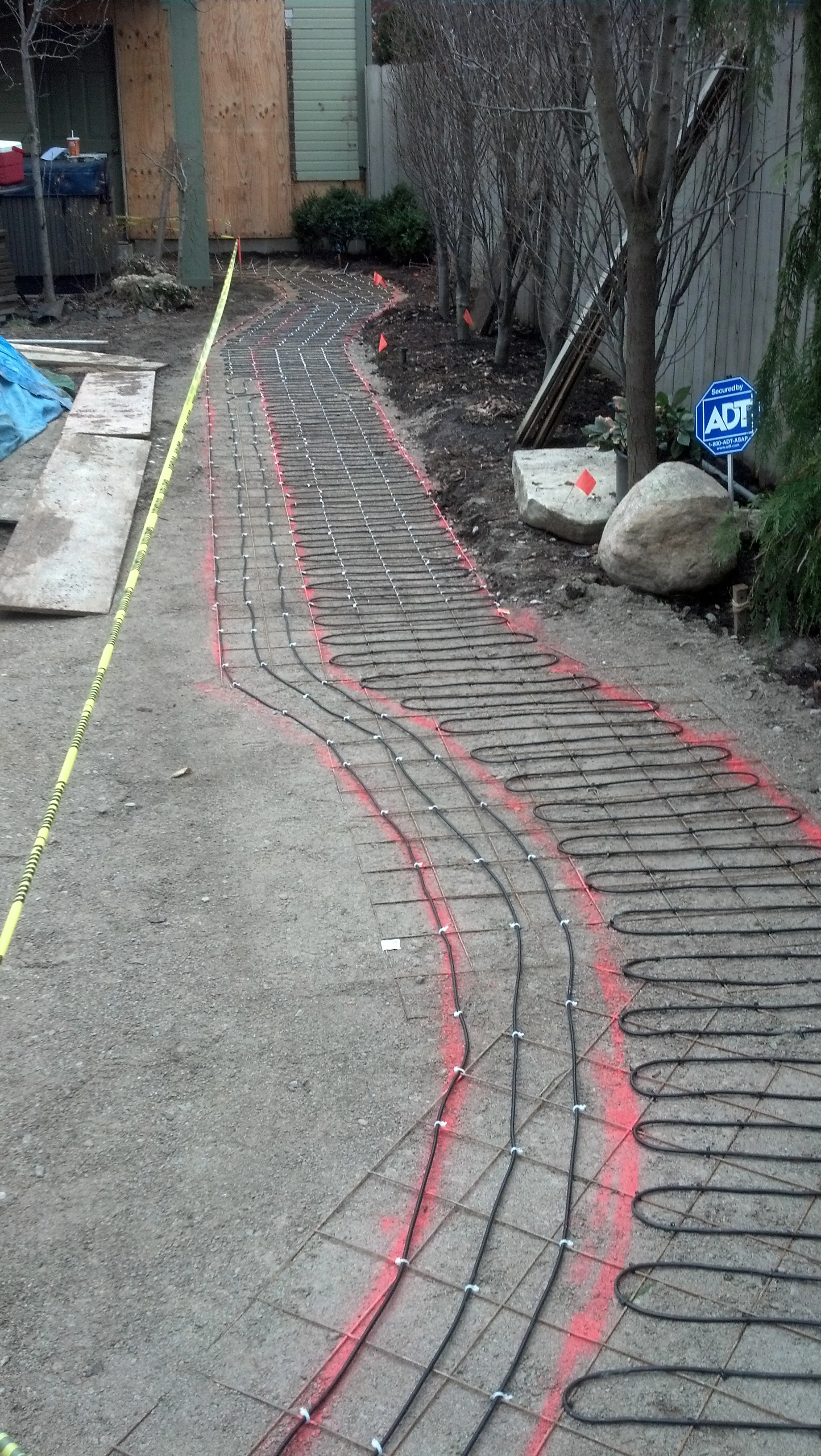 radiant heat brick walkway 
