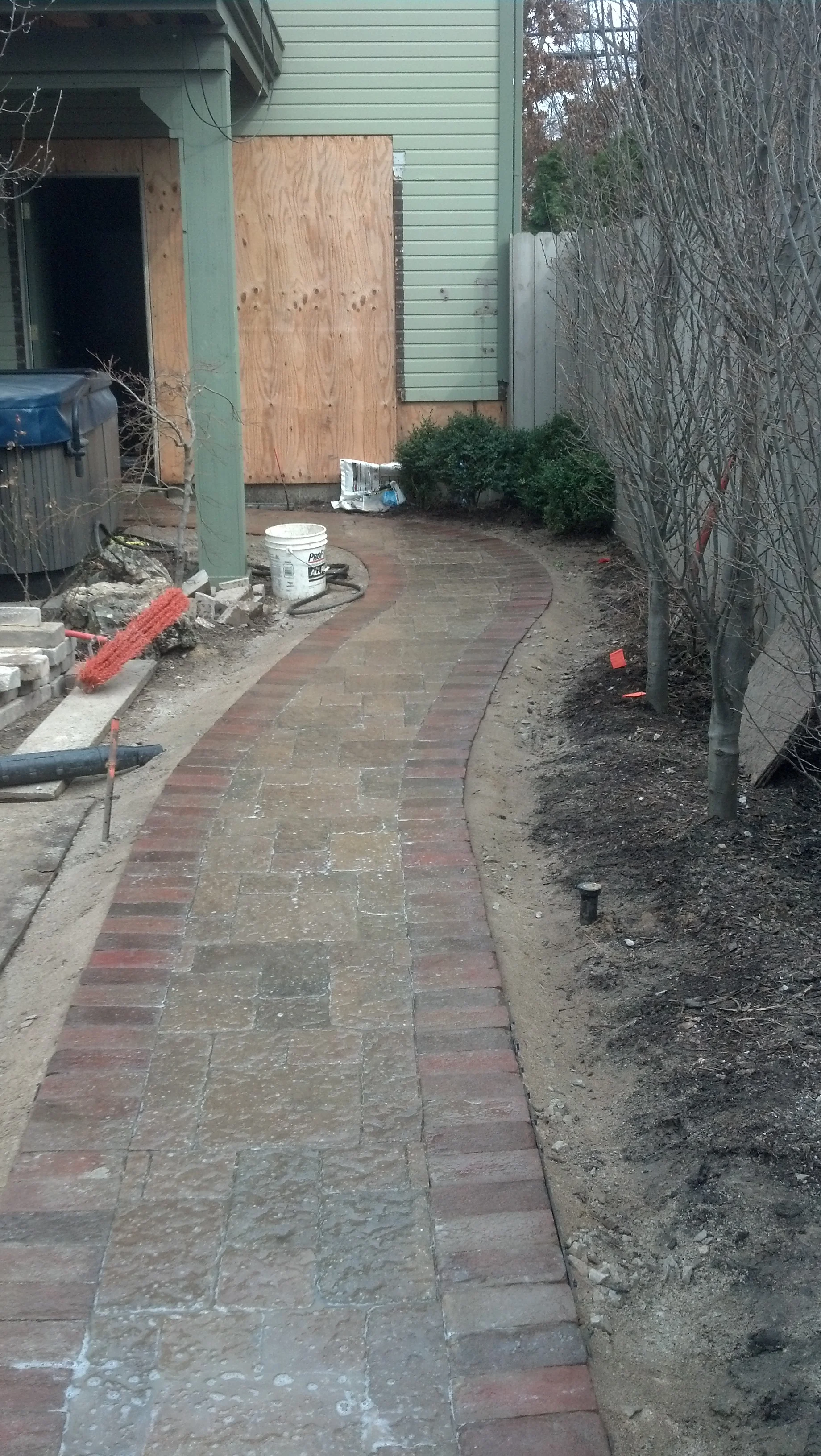  radiant heat brick walkway 