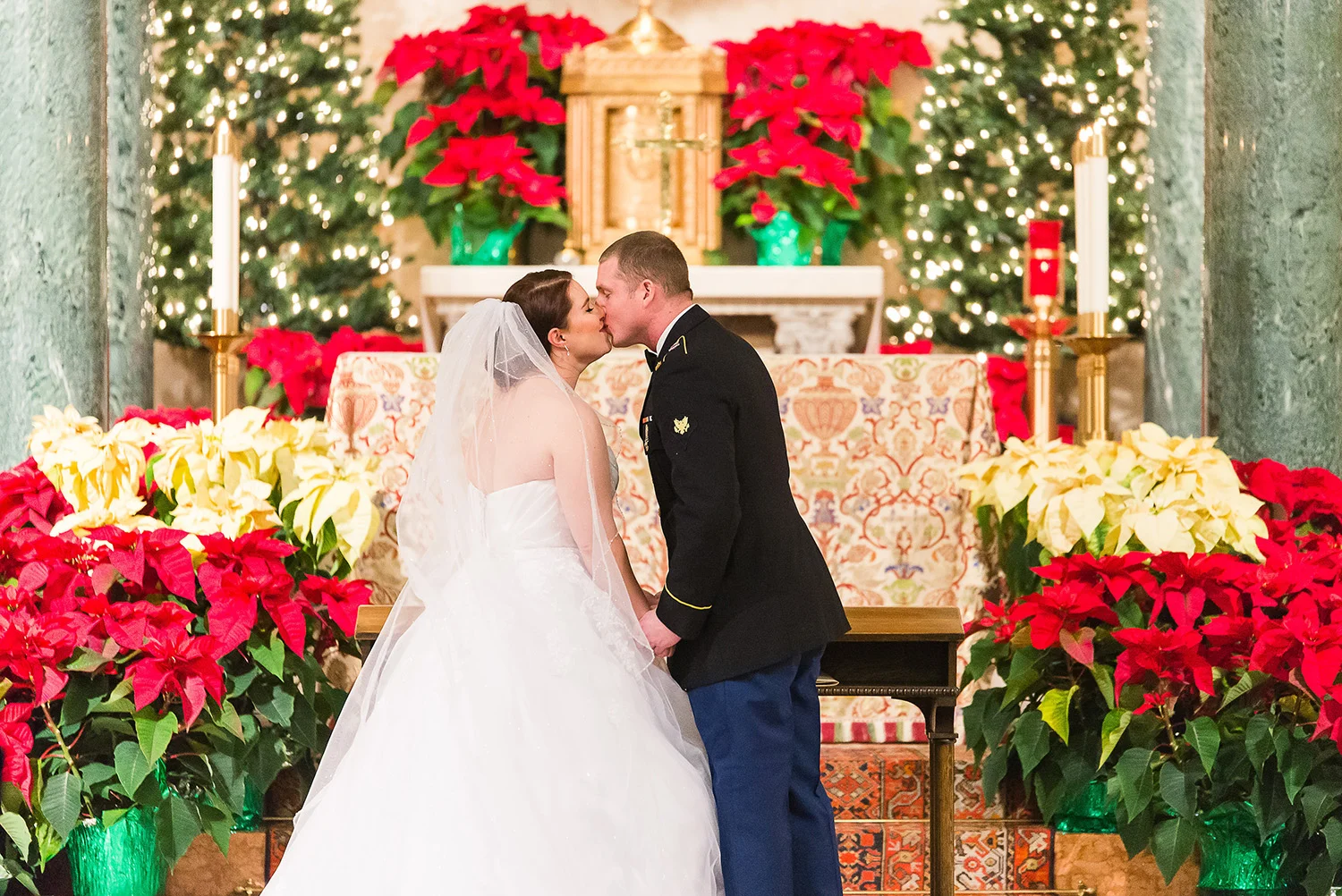 This ceremony was in January at 7 pm inside a semi-dark church. The front of the church was well lit, which was very helpful to me. :) Window light had no factor in this ceremony as the sun had gone down at this point. 