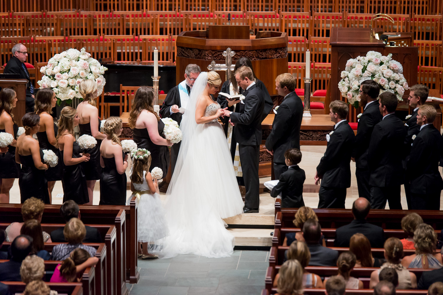 This wedding was on a dark and rainy summer day in a dark church.. There was essentially zero window light so my camera was cranked pretty high. 