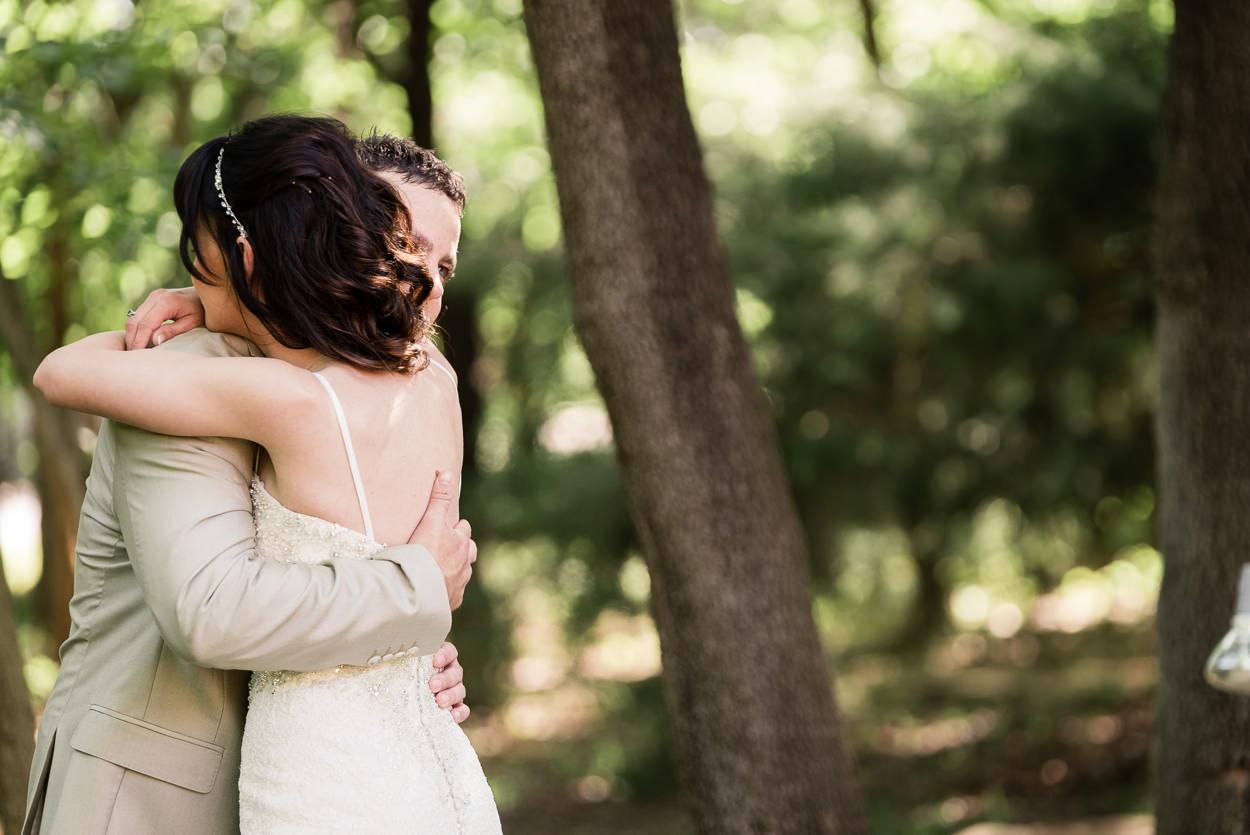 first look bride and groom