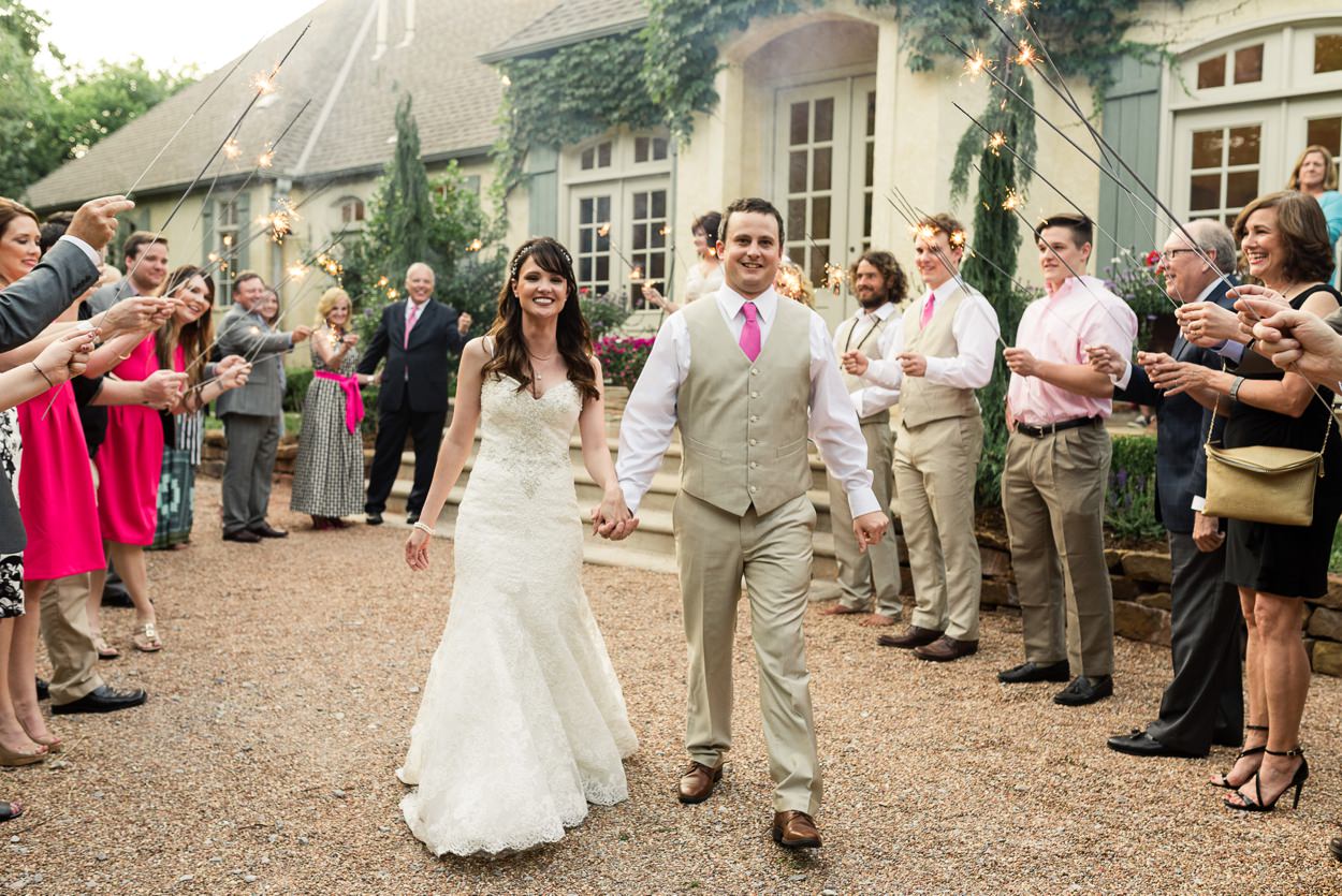 sparkler exit oklahoma wedding