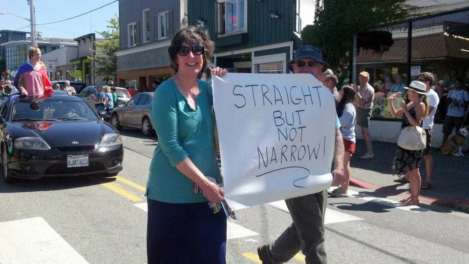 Allies march in the 2014 Queer Pride Parade on Whidbey Island on August 10.