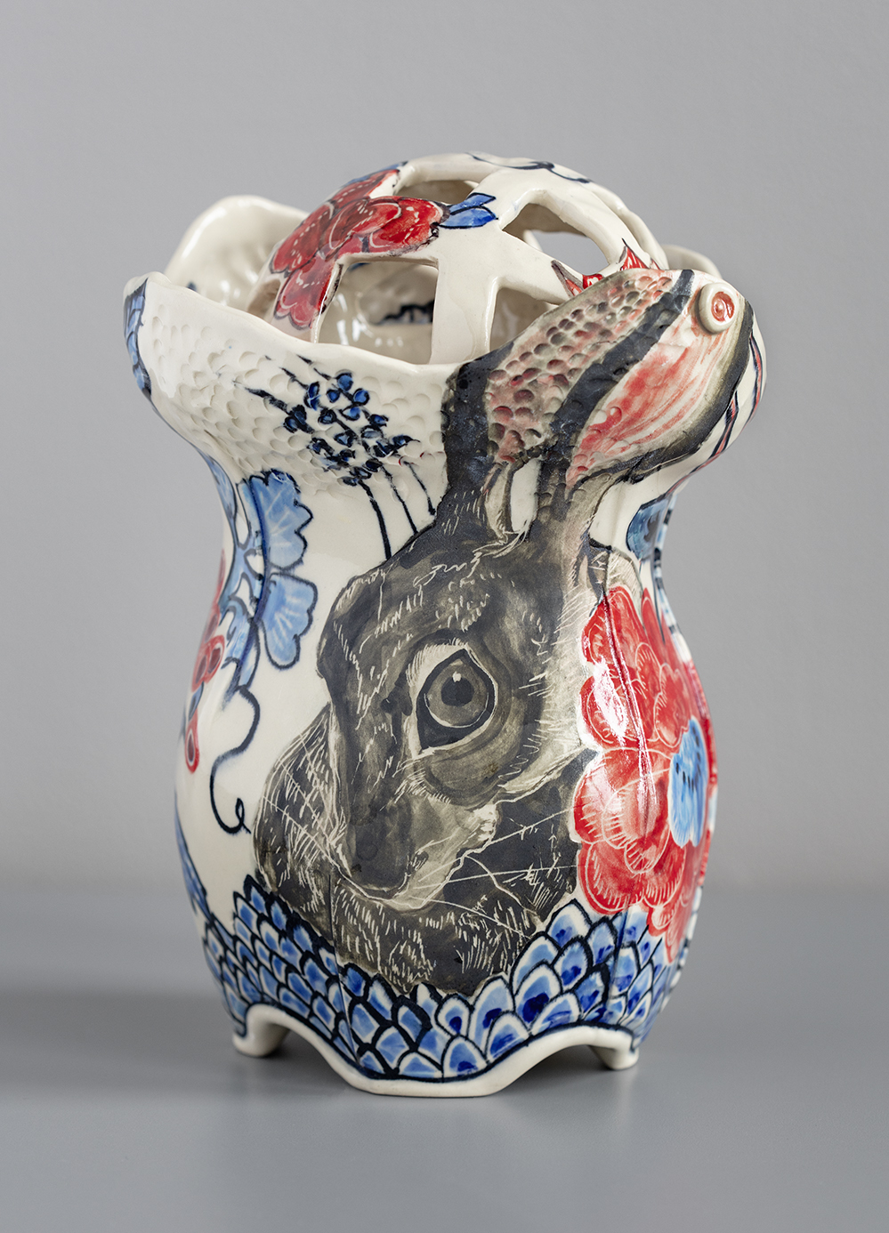 Hare in the Wild Garden Vase, 2019