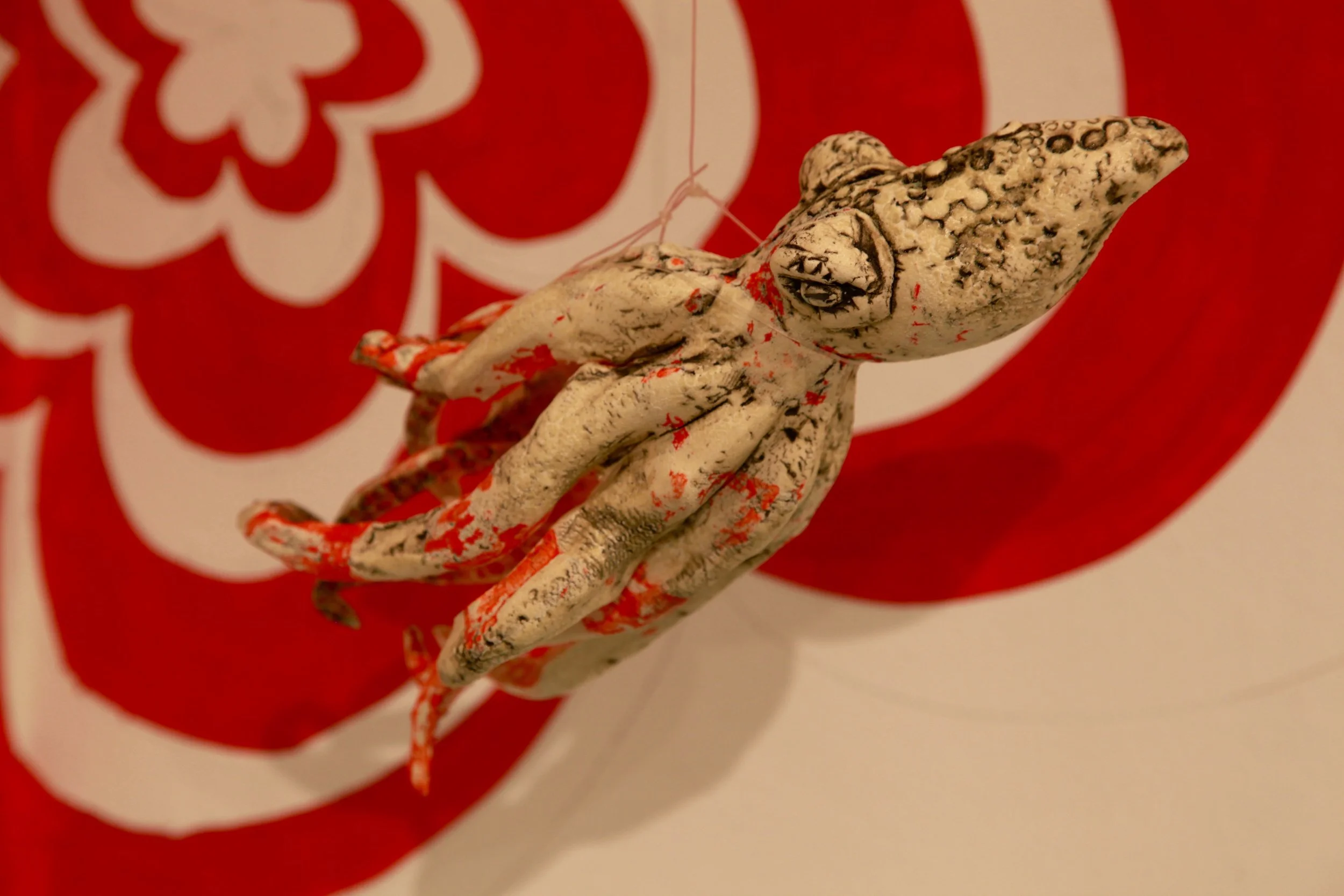 Swimming Red Octopus, Octopus Installation