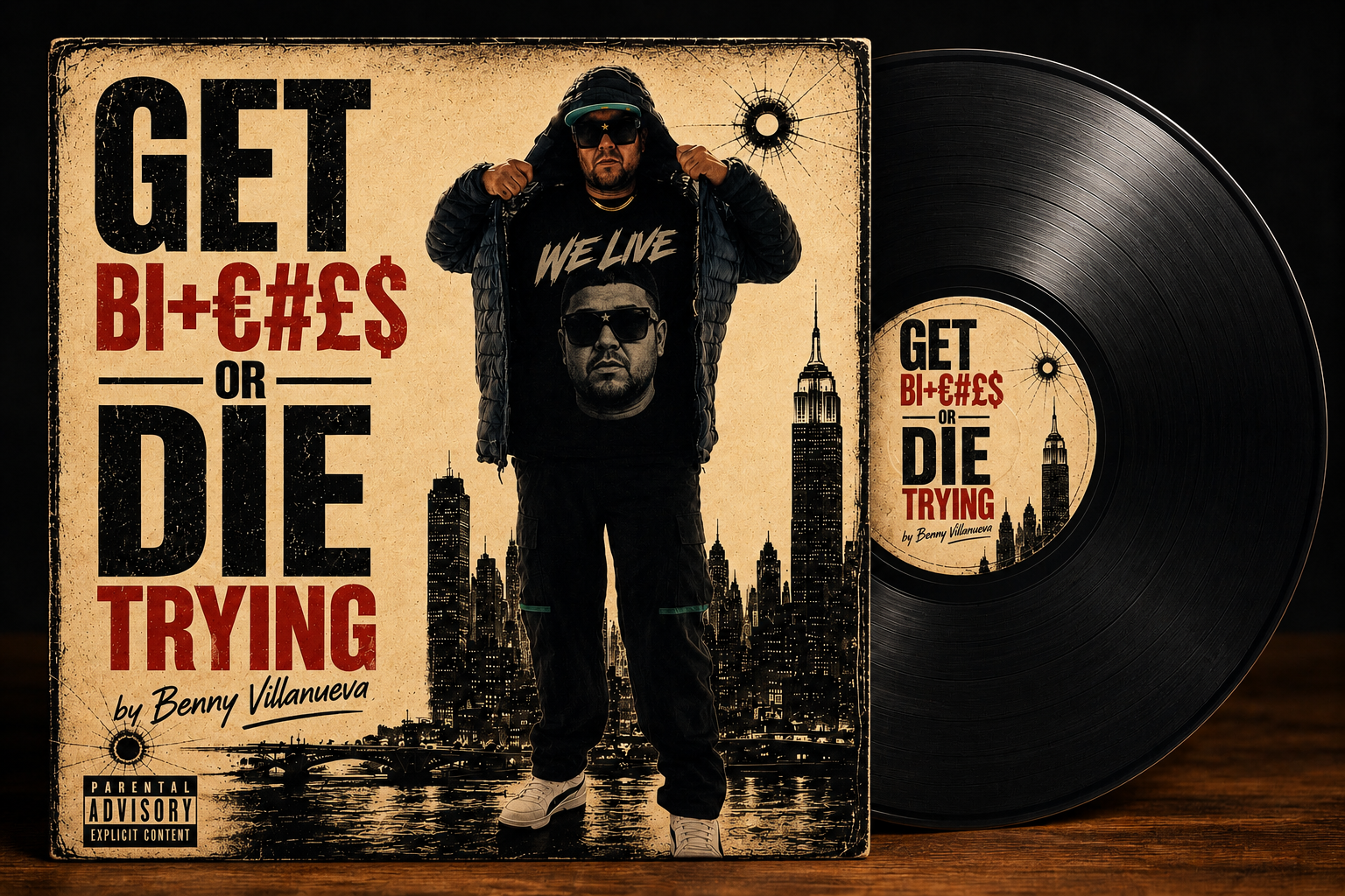GET BITCHES OR DIE TRYING COMEDY ALBUM ON VINYL