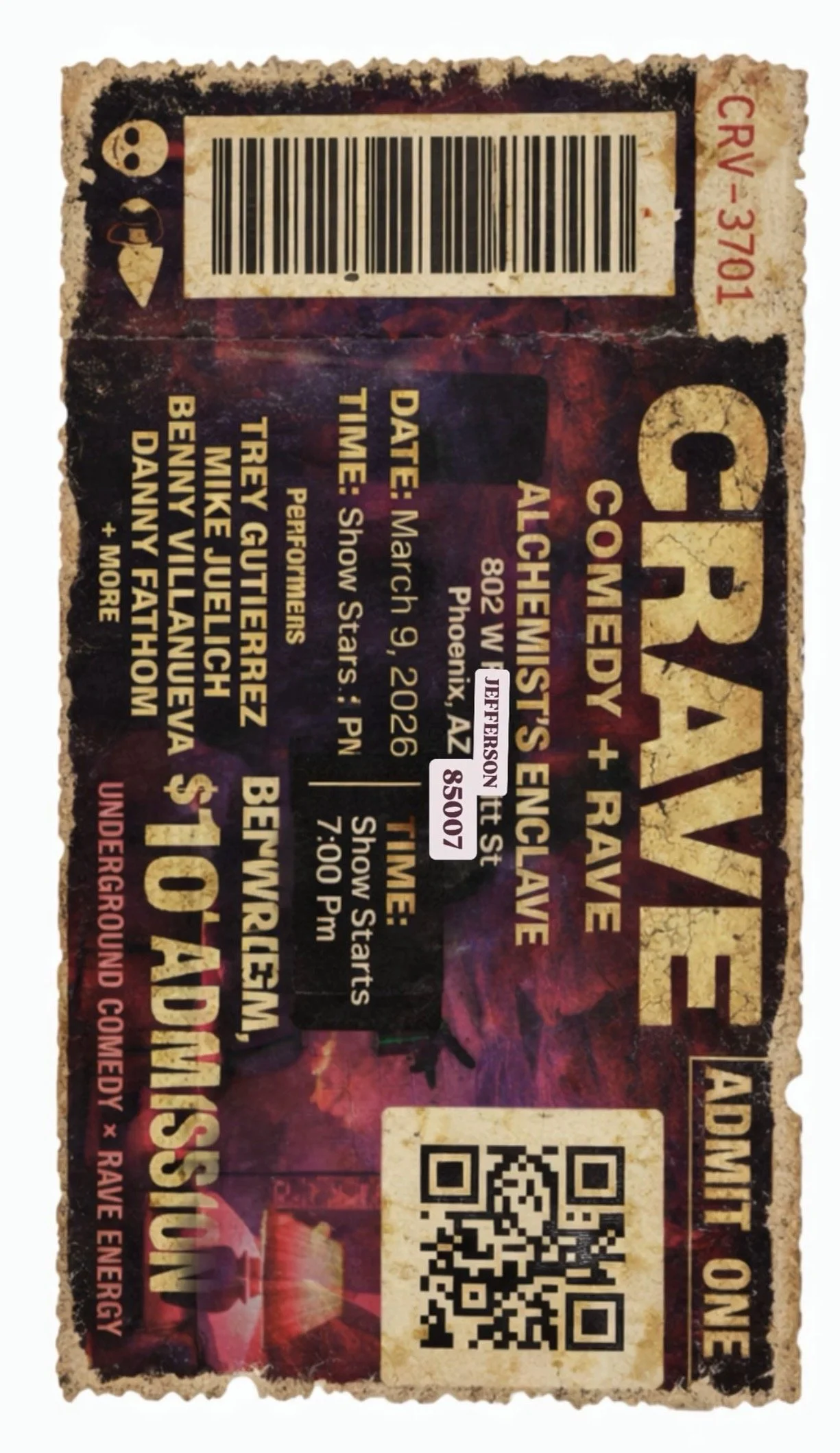 CRAVE TICKET