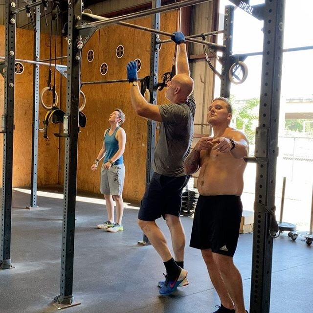 Examples of progressive programming after quarantine and decreased physical activity:
.
&bull; Strict hanging gymnastics (in this case, strict hinging through leg raises and toes to bar) to increase shoulder tissue stamina and endurance, hand and gri